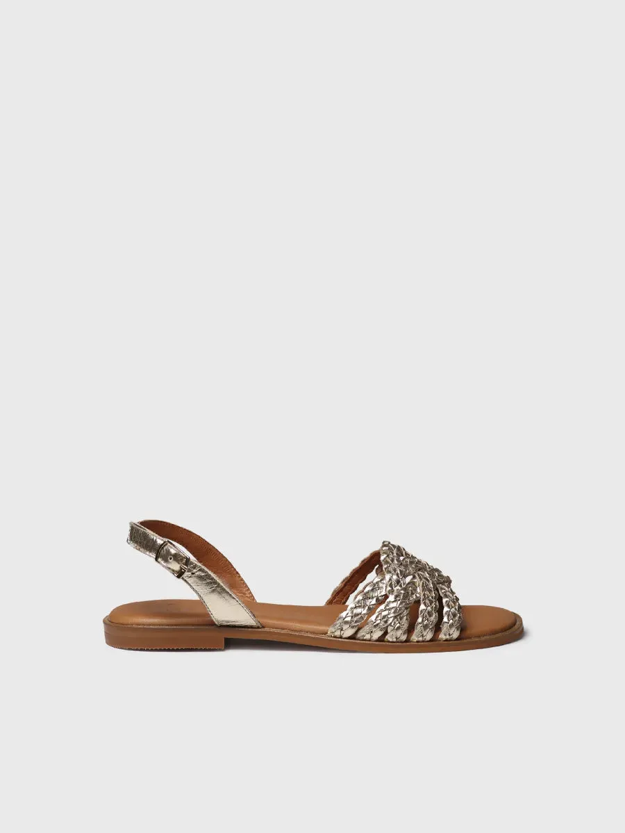 Toni Pons Berna sandale plate cuir tressé à boucle