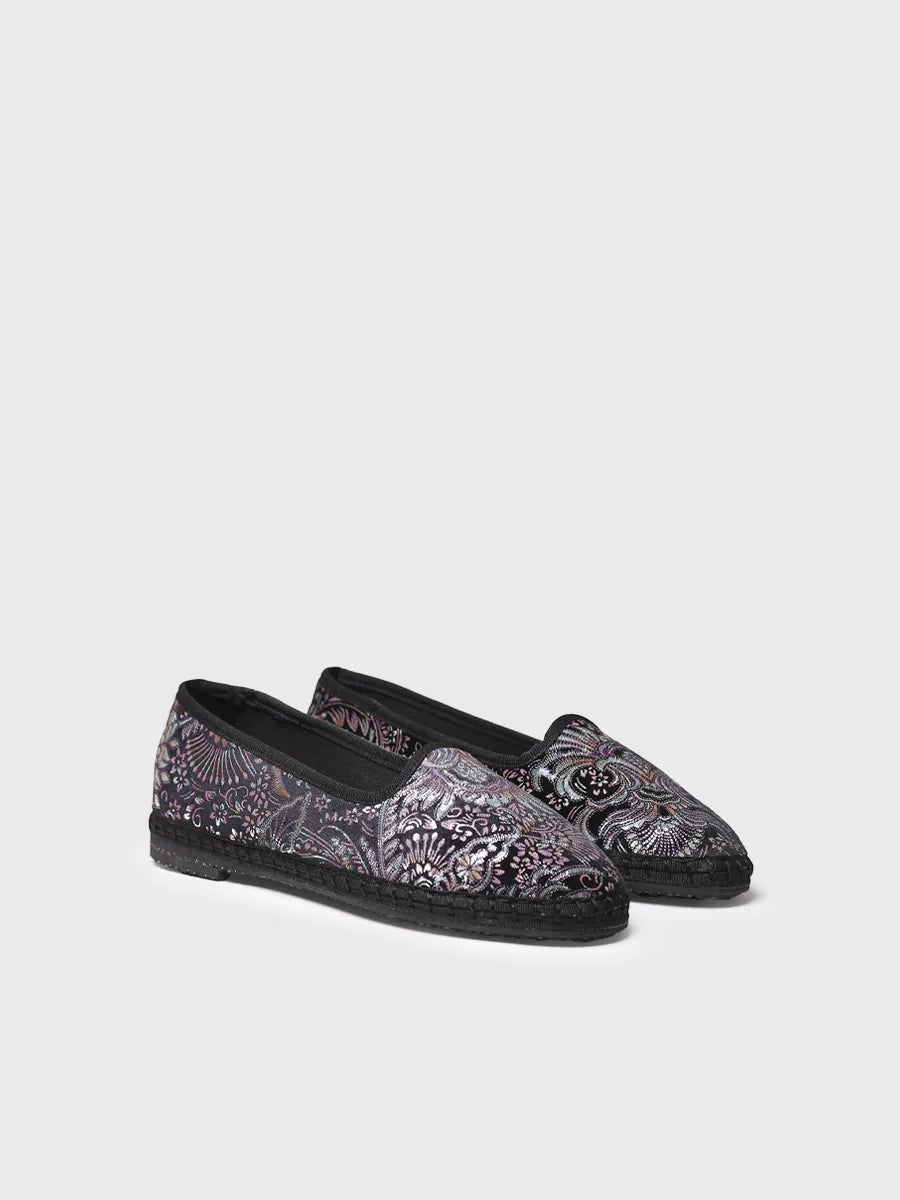 Toni Pons Catia babies jacquard velours noir