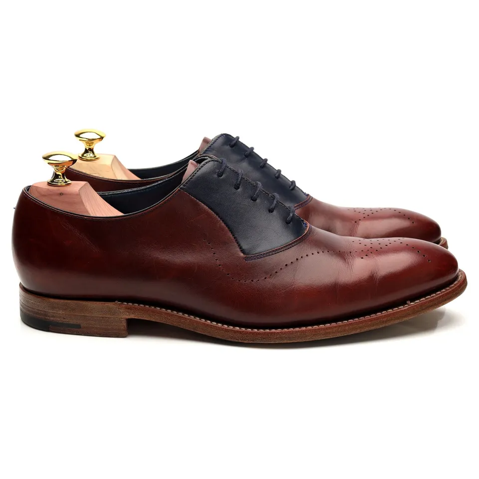Barker Harry richelieu cuir bordeaux marine UK 7.5