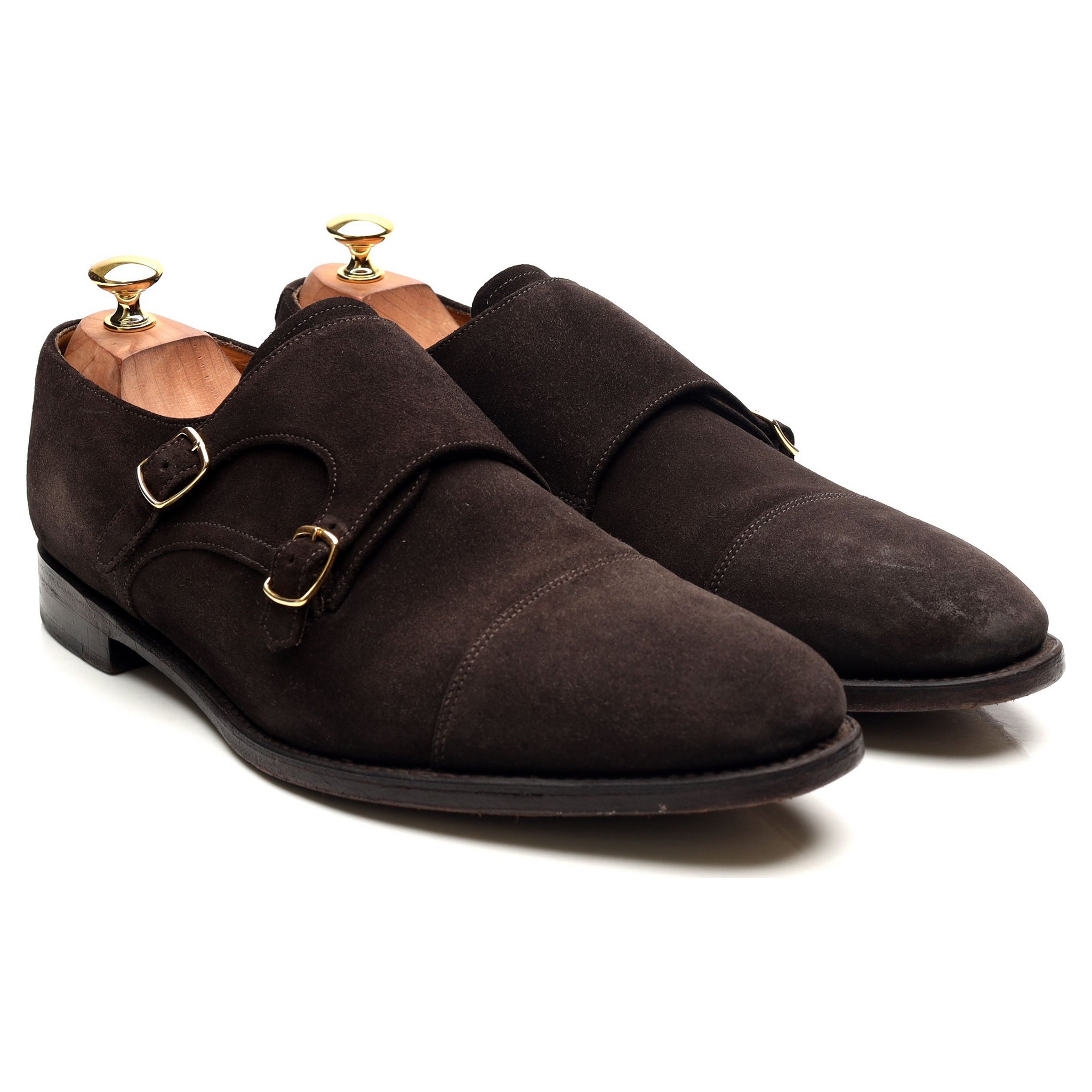 Loake Cannon 1880 double boucle daim marron UK 10.5