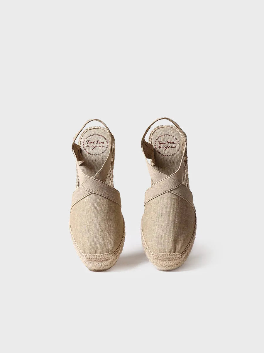 Toni Pons Ter espadrilles compensées lin vegan