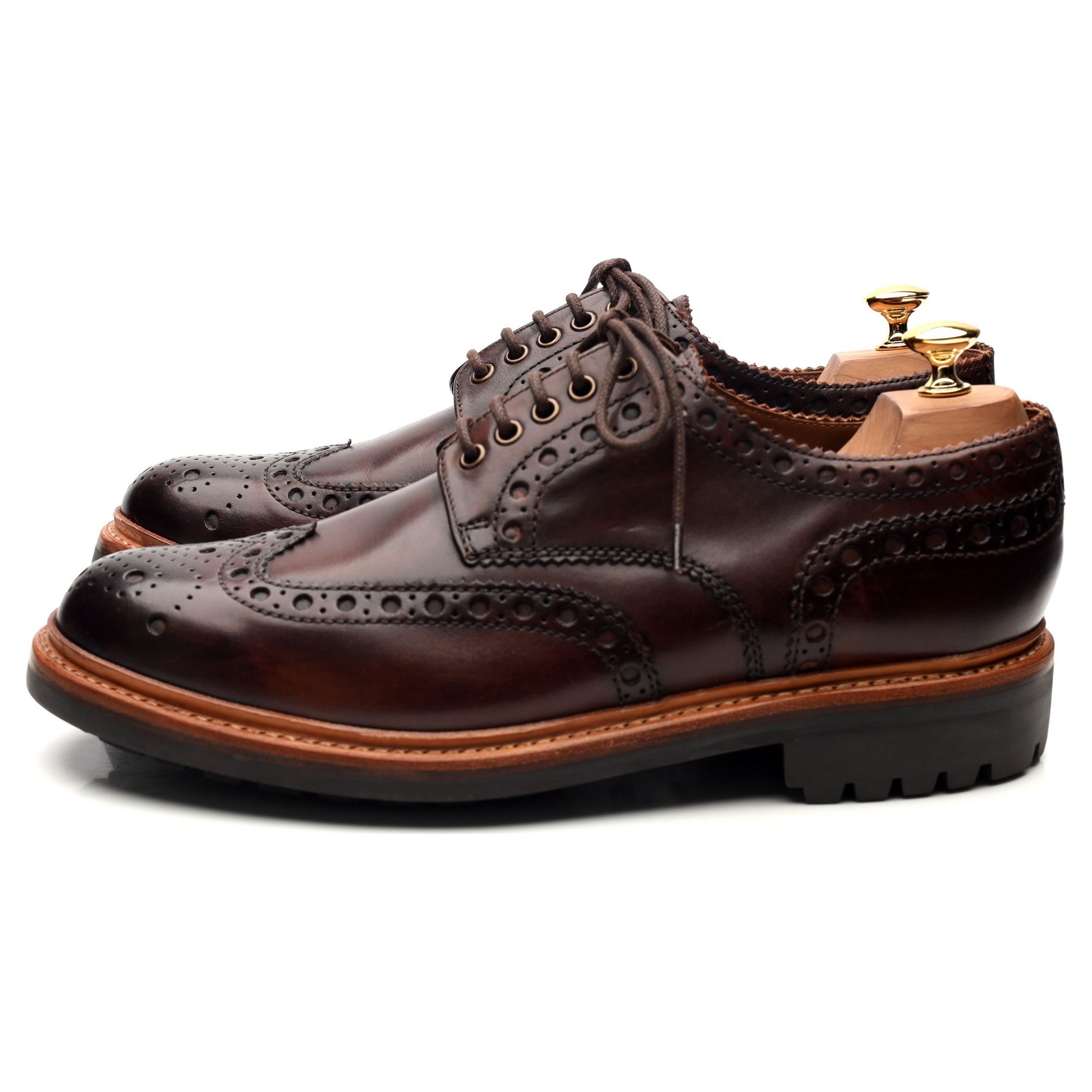 Grenson Archie derby brogue cuir marron UK 10