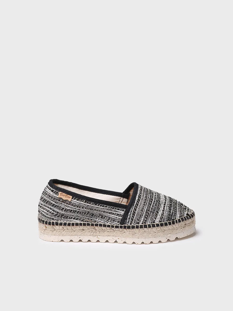 Toni Pons Alma-CL espadrille plate lurex noire