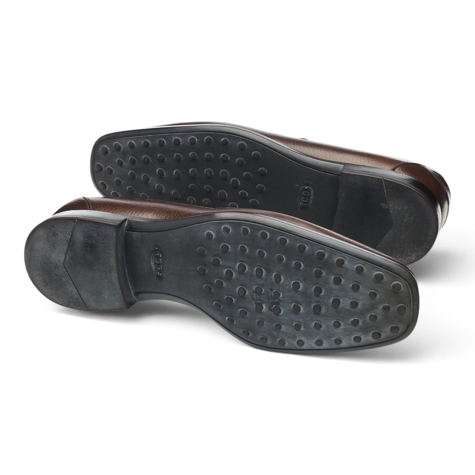 Tod's mocassins cuir grainé marron UK 8.5
