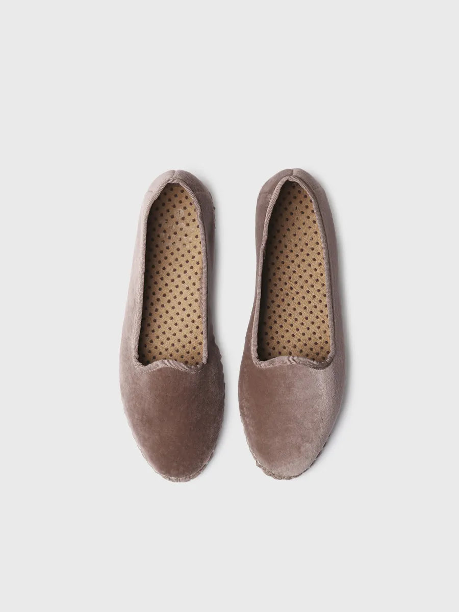 Toni Pons Cintia mary jane femme velours taupe