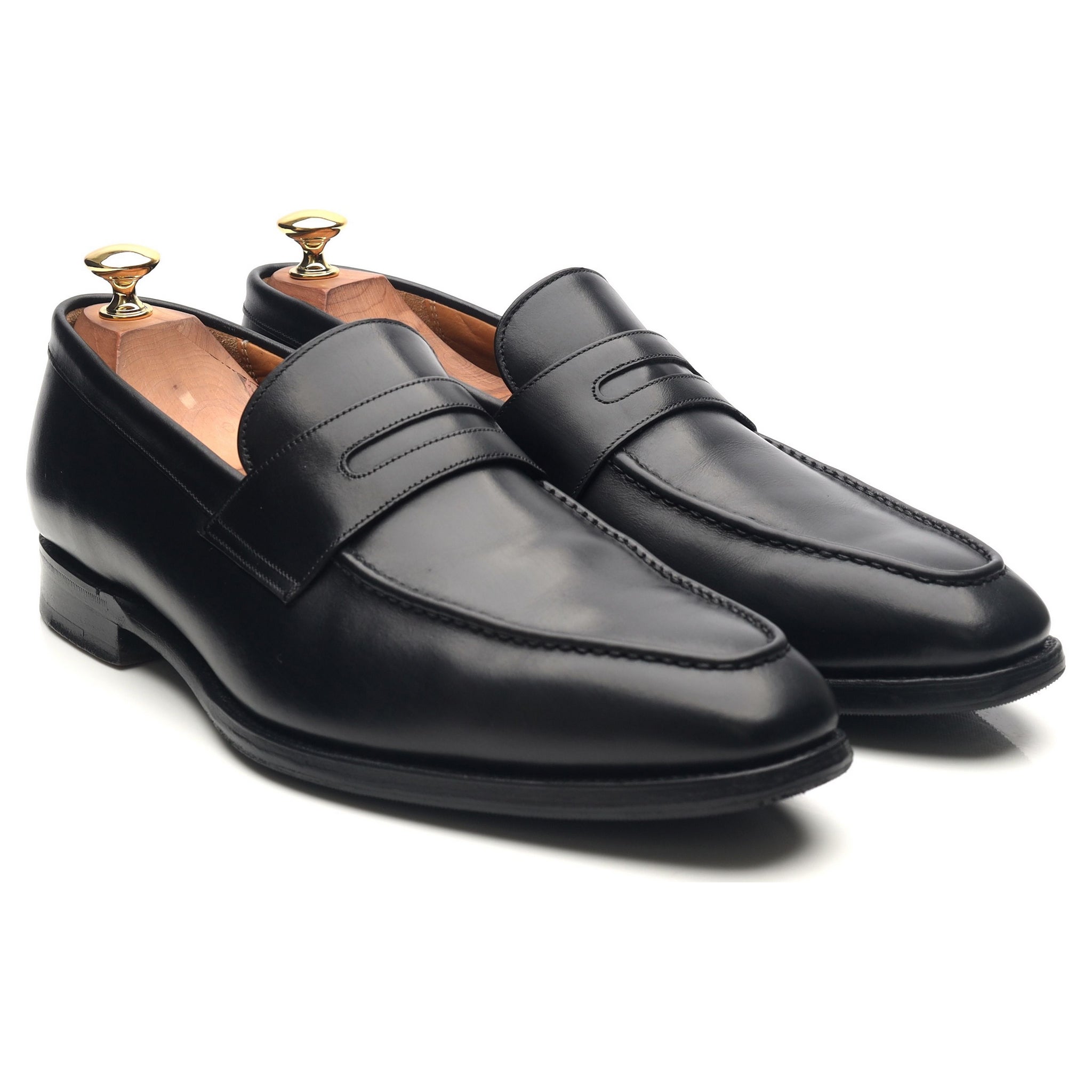 Gieves & Hawkes Mocassins Penny Cuir Noir UK 9.5