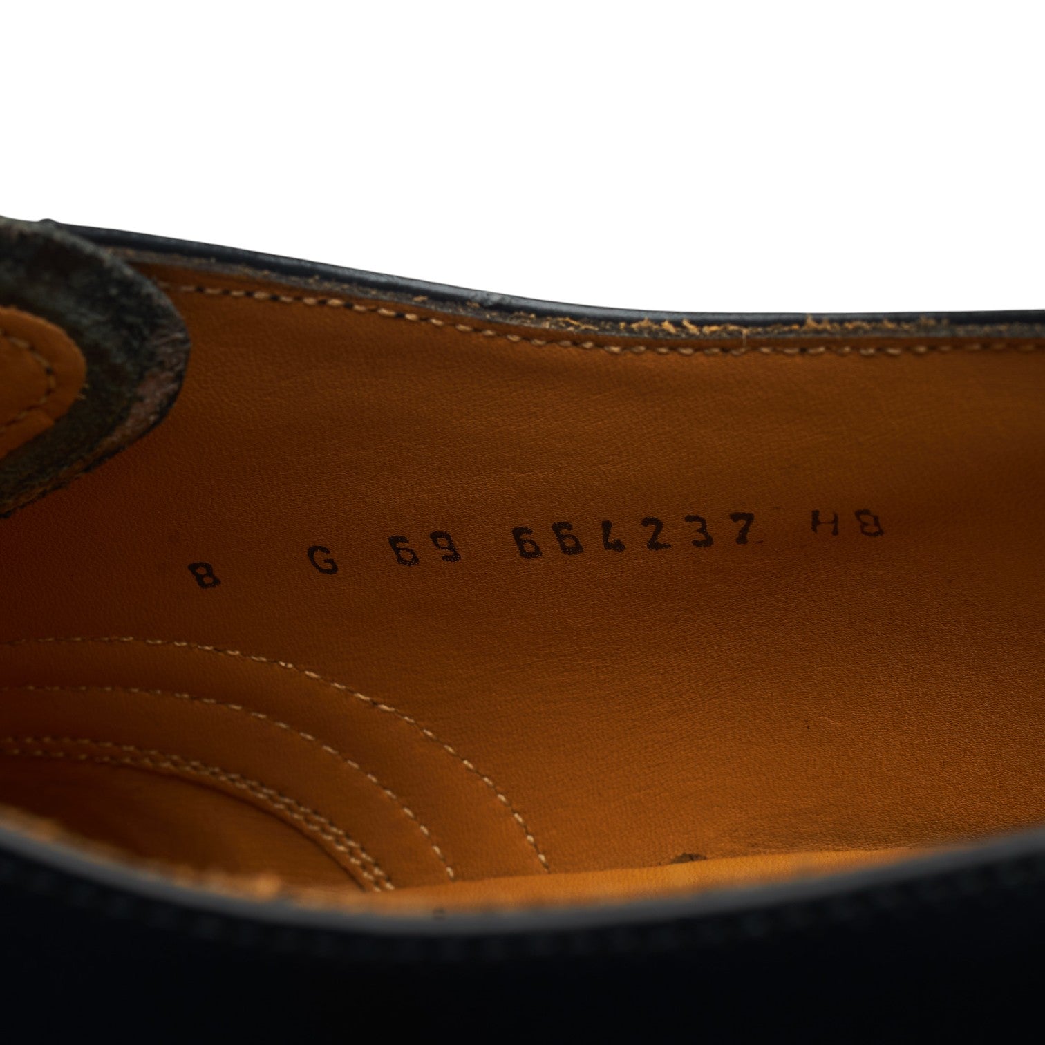 Barker Albert oxford cuir noir UK 8 semelle cuir