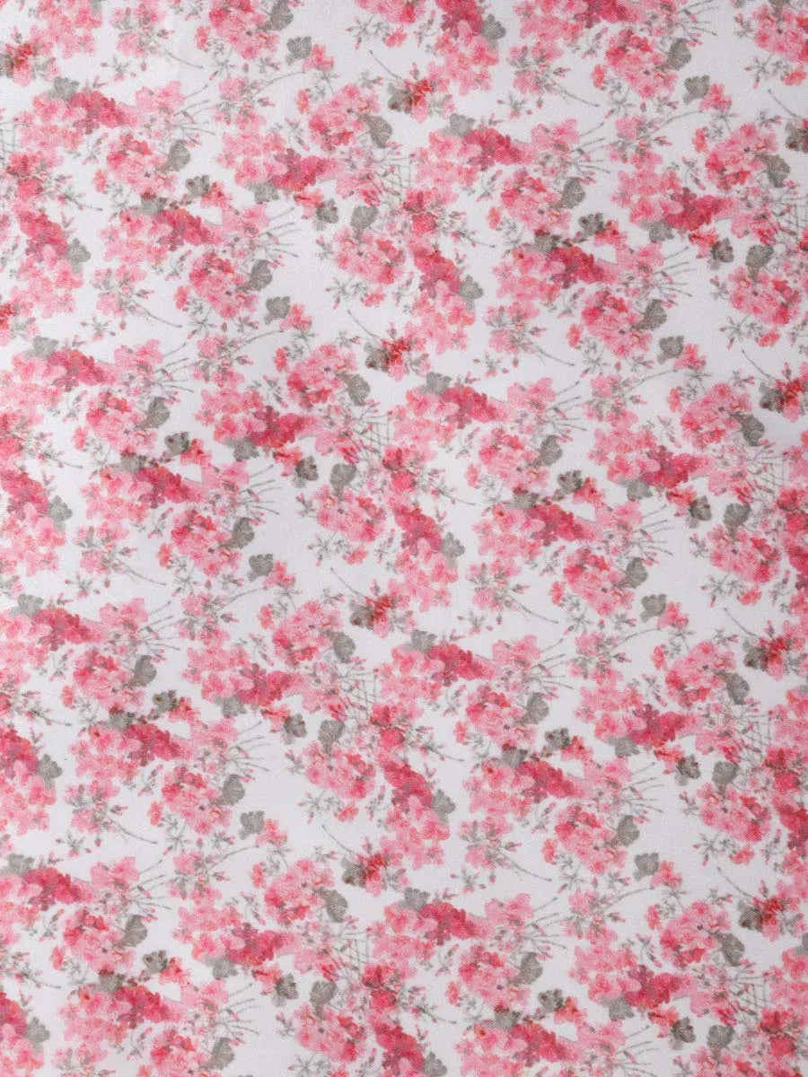 Toni Pons Faustina carré soie fleurs roses