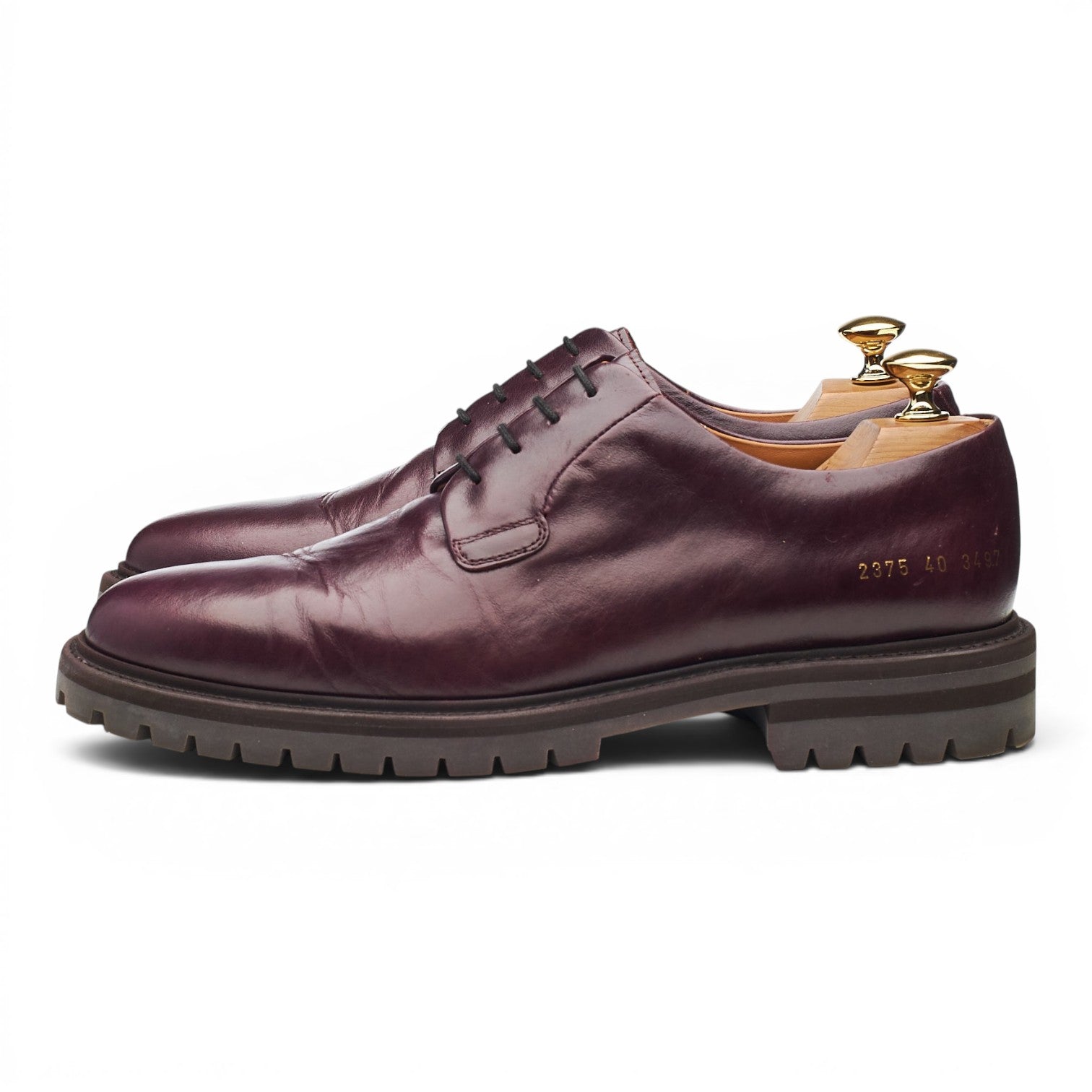 Common Projects derby cuir bordeaux pointure UK 6