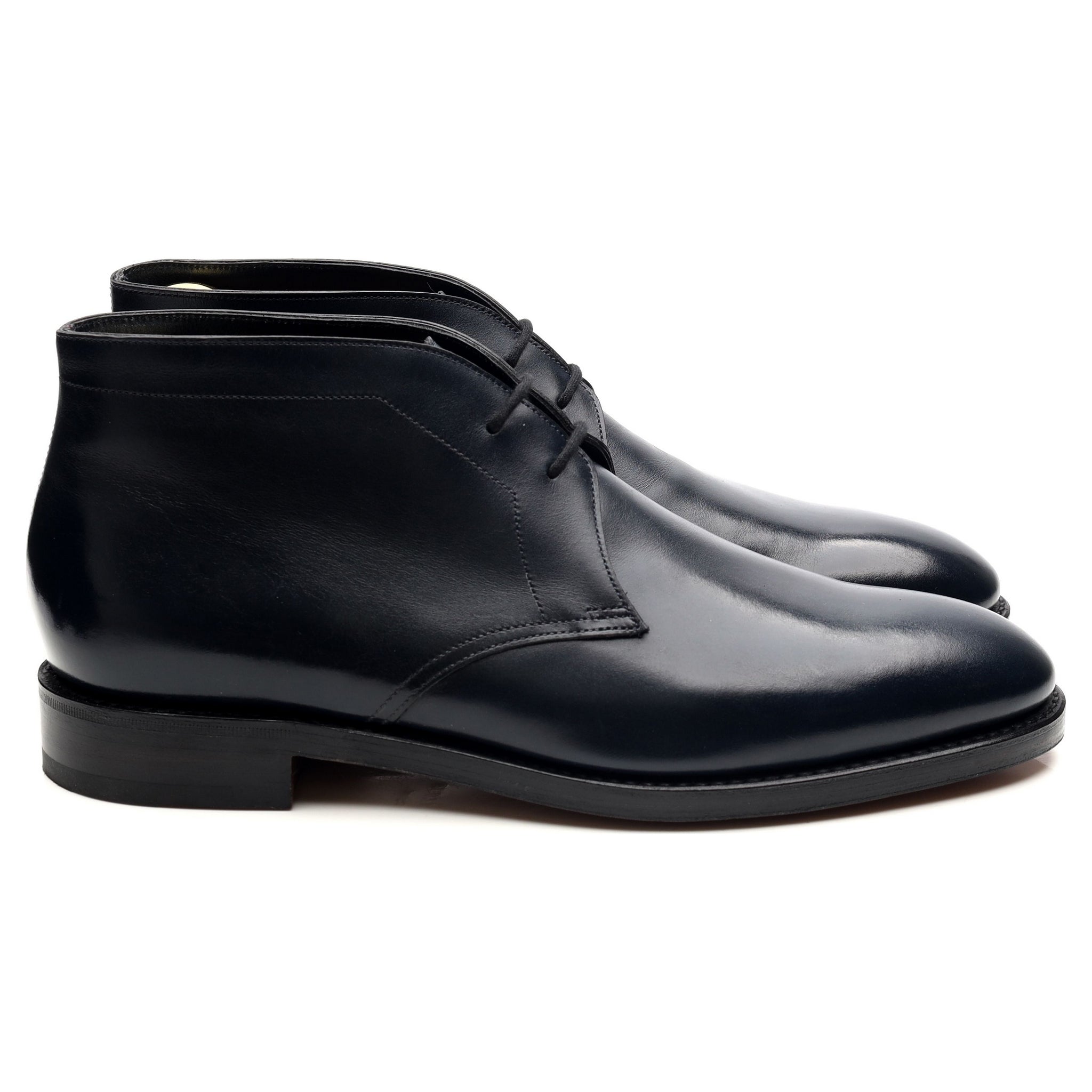 John Lobb Heywood bottines cuir bleu marine pointure UK 7