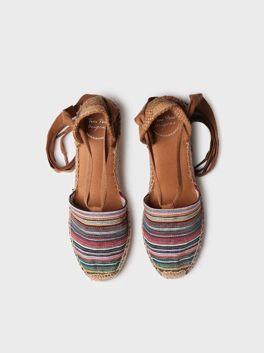 Toni Pons Vega-Bo espadrilles compensées toile rayée talon 6 cm