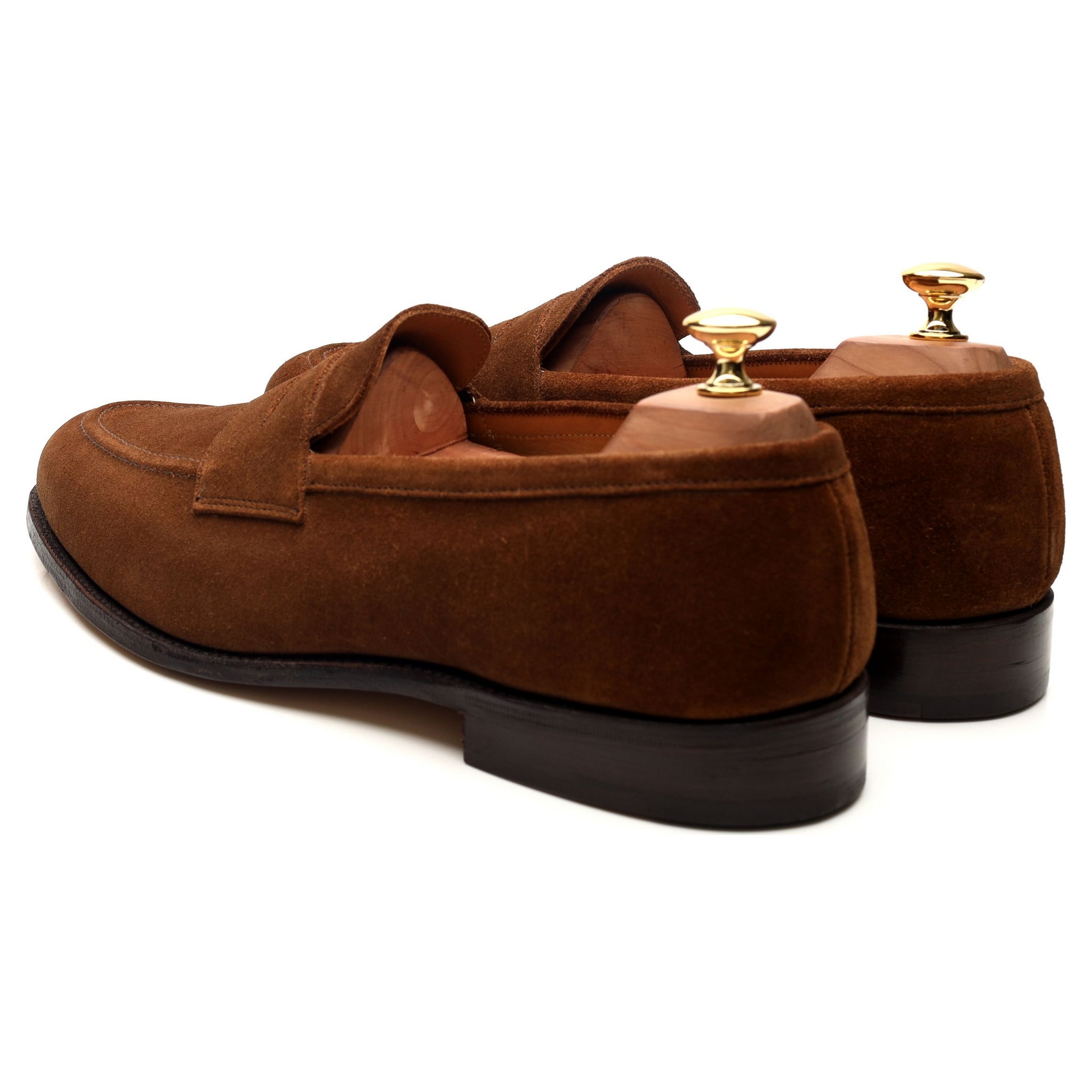 Tricker's Harvard mocassins daim marron pointure UK 10,5