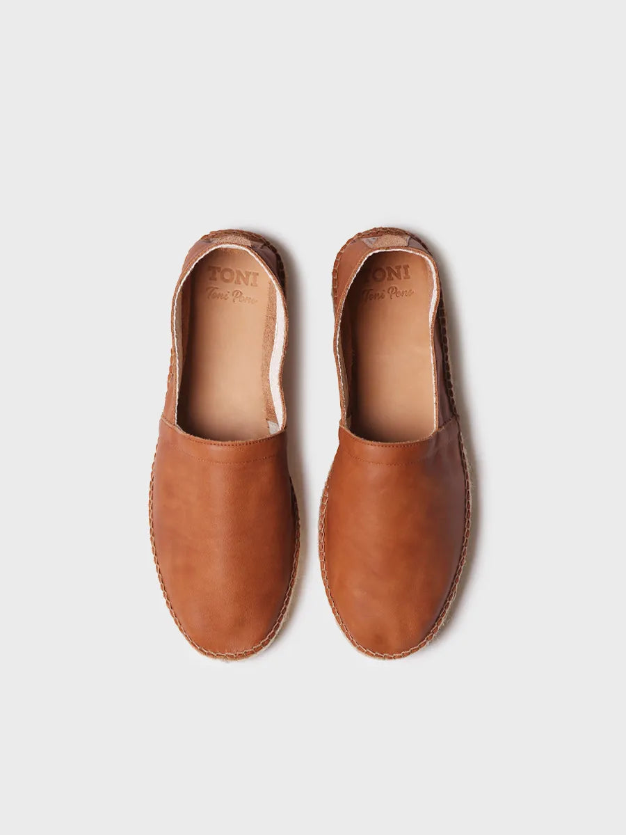 Toni Pons Mino espadrille homme cuir camel