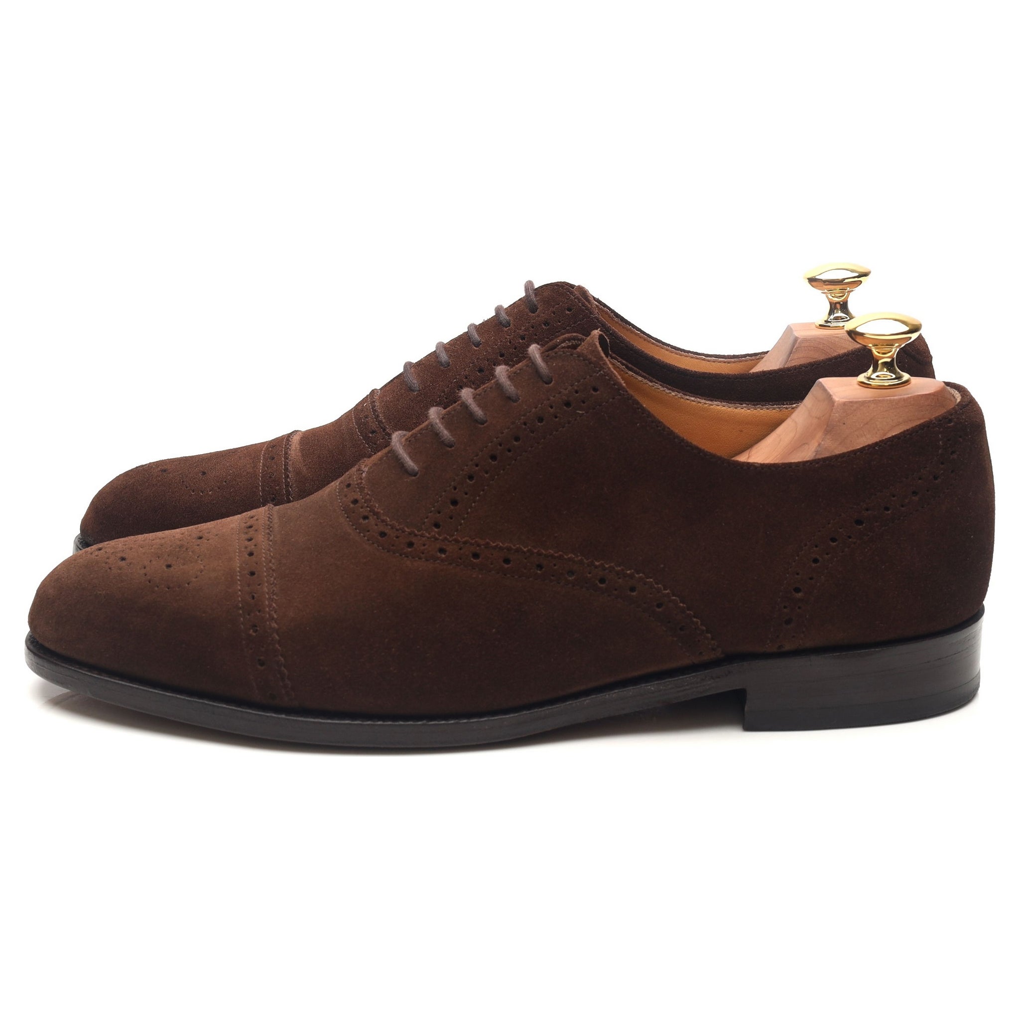 Barker oxford semi-brogue suède marron UK 8.5 G