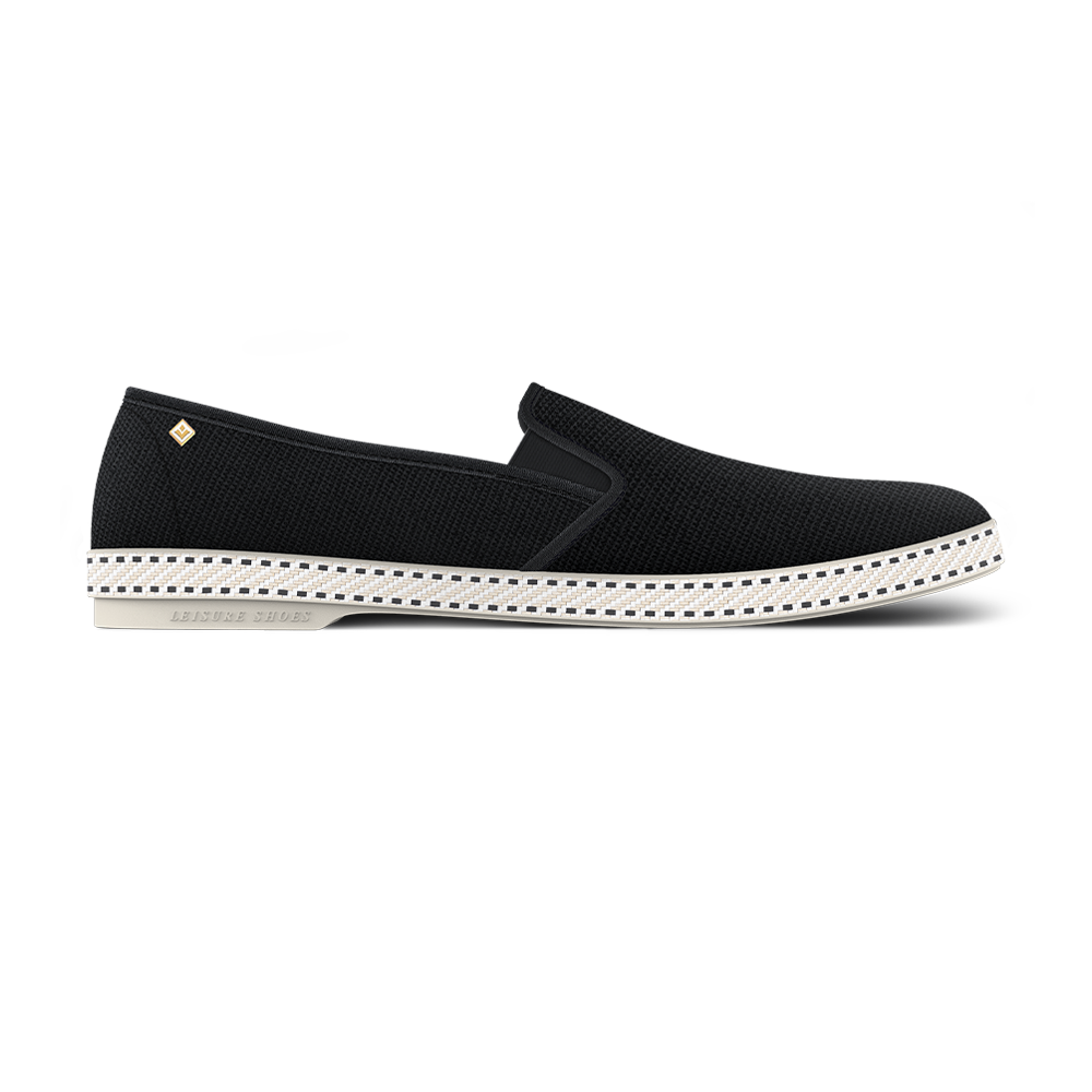Rivieras Classic Toile Noir espadrilles coton