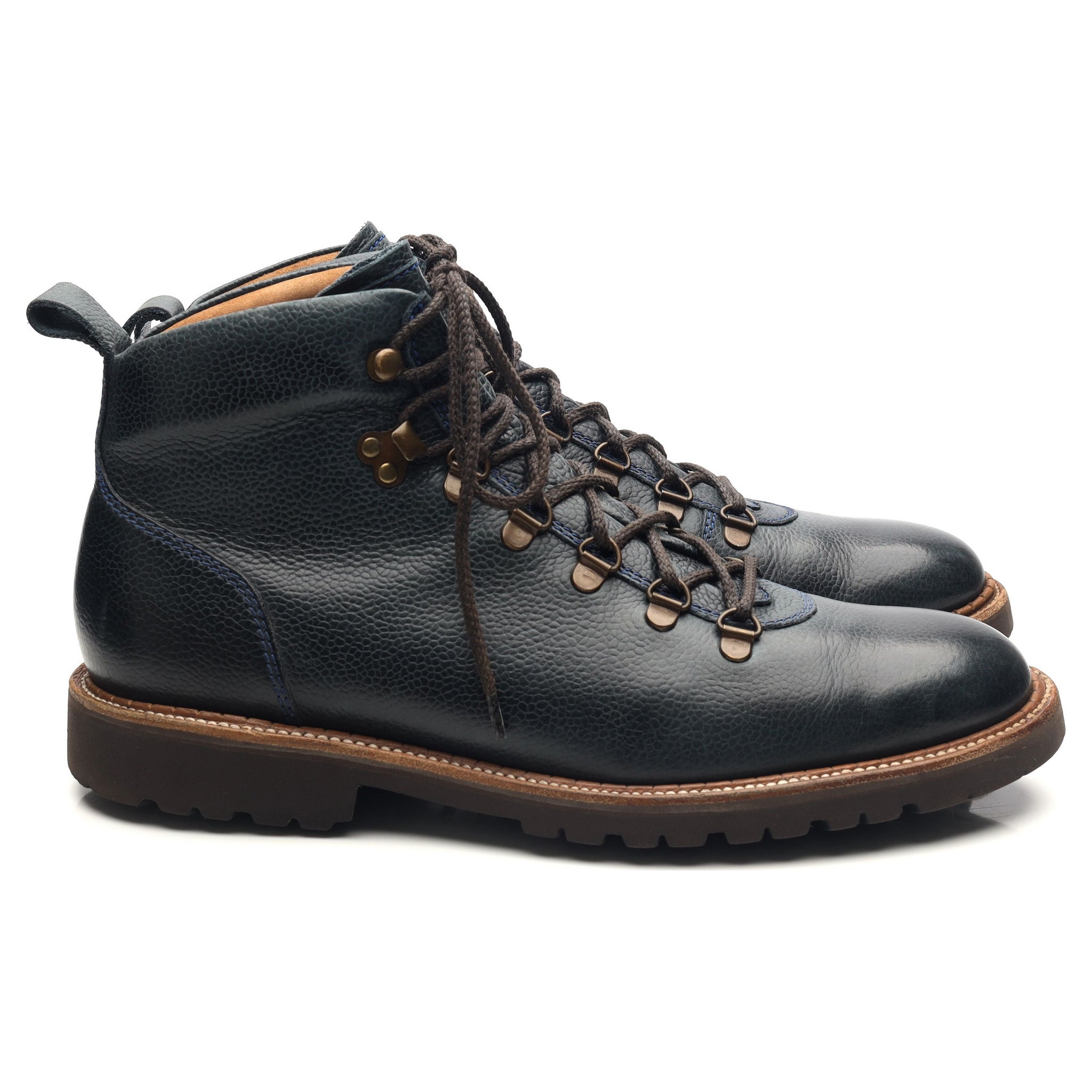 Barker Glencoe boots cuir bleu marine pointure UK 9,5