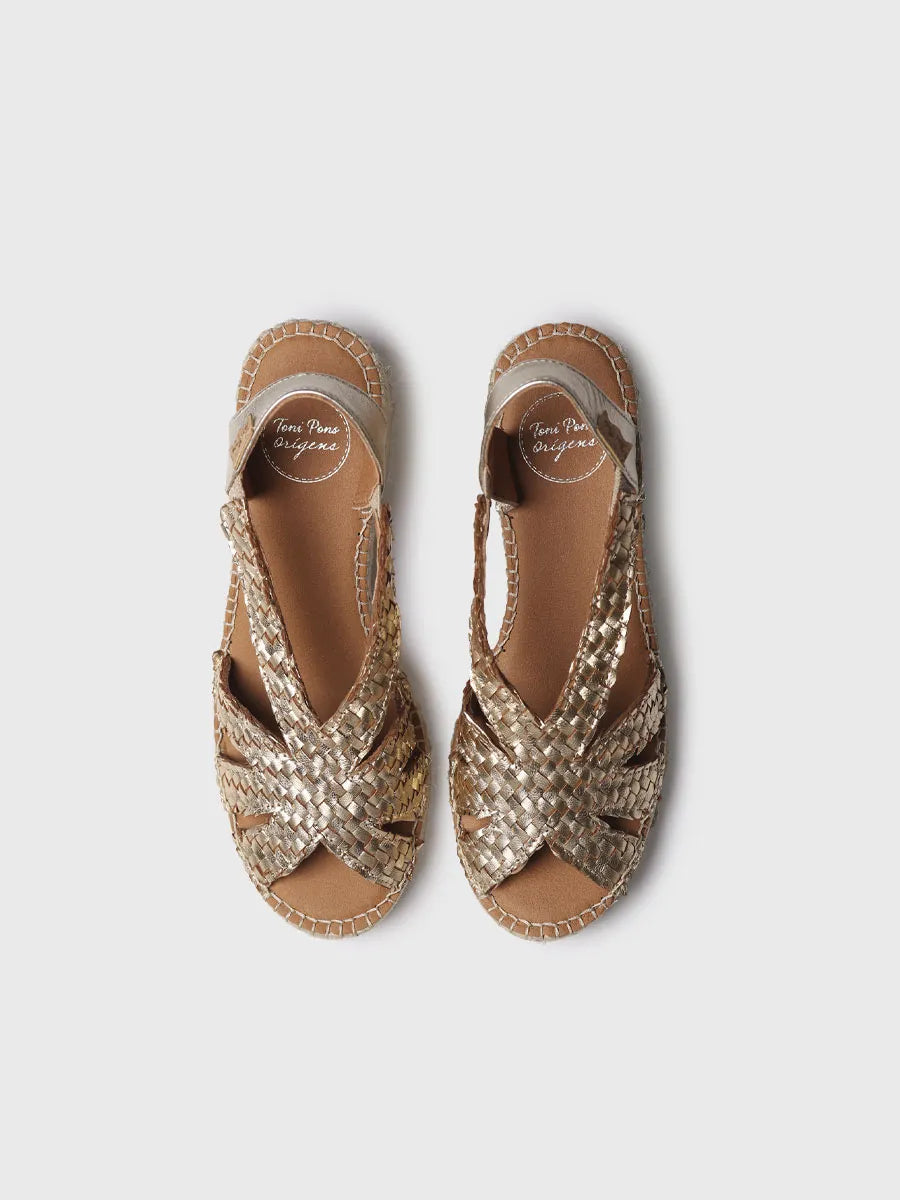 Toni Pons Doris espadrille métallisée brides 4 cm