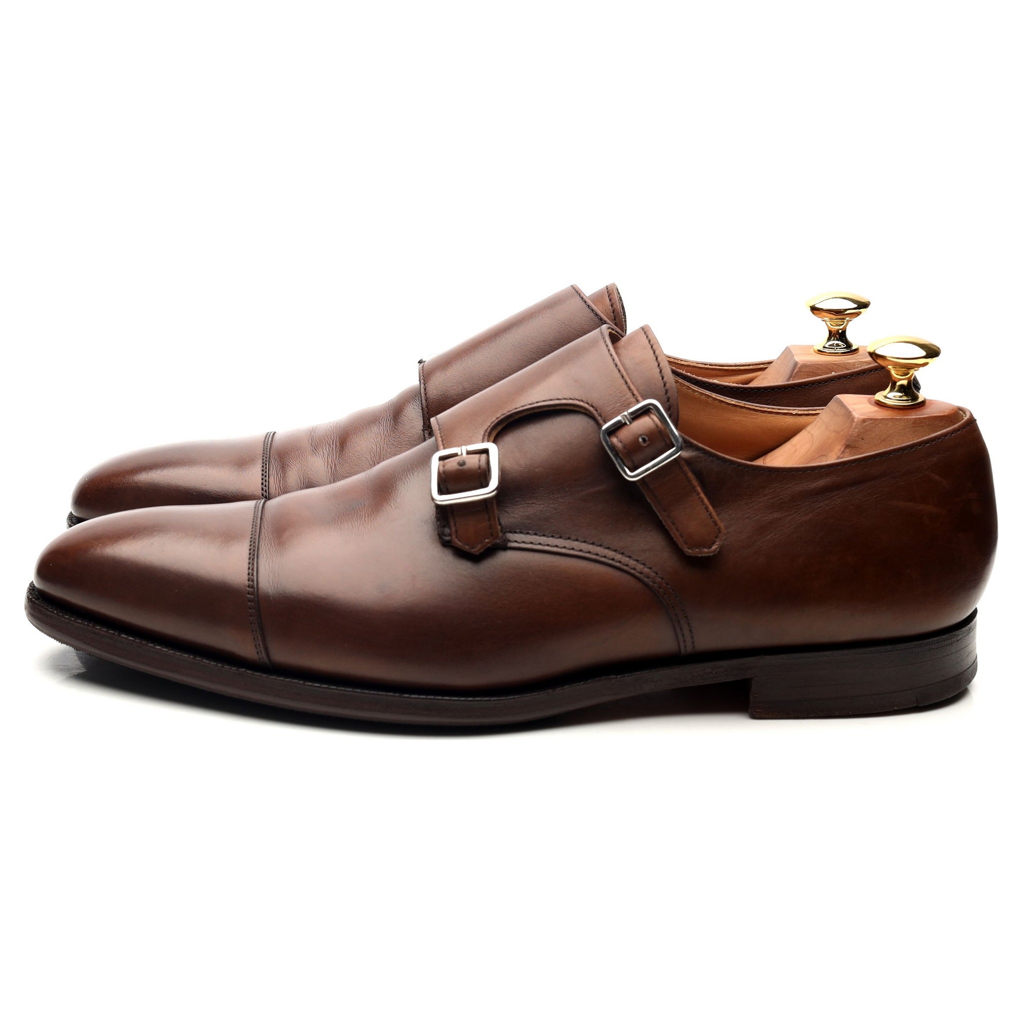 Crockett & Jones Lowndes monk-strap cuir marron UK 9.5