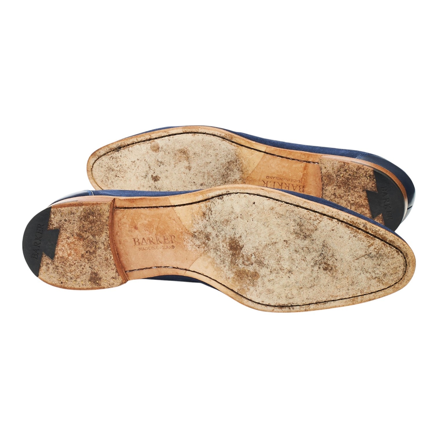 Barker Penny mocassins suède bleu marine UK 11