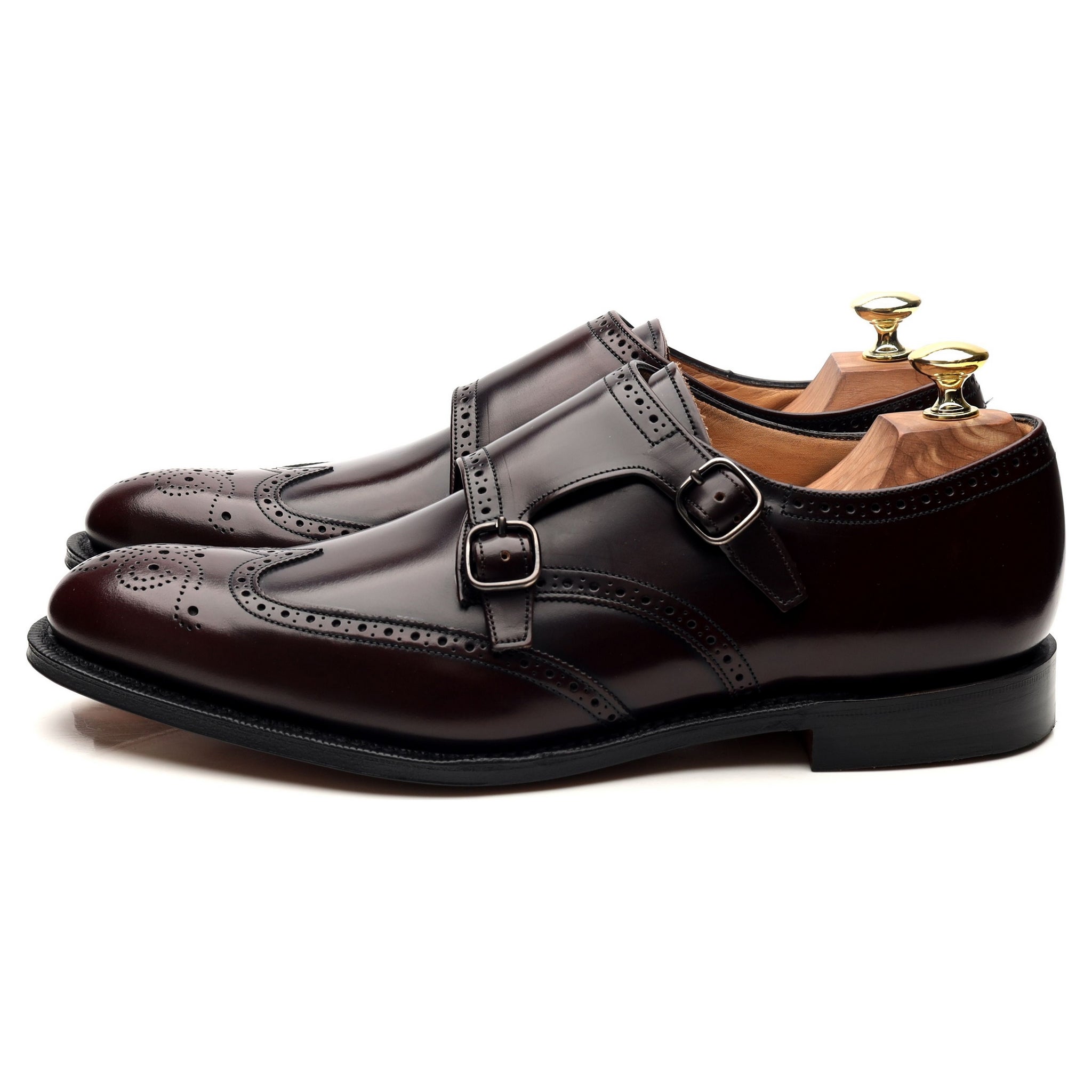 Church's Chicago monk double boucle cuir bordeaux UK 7.5