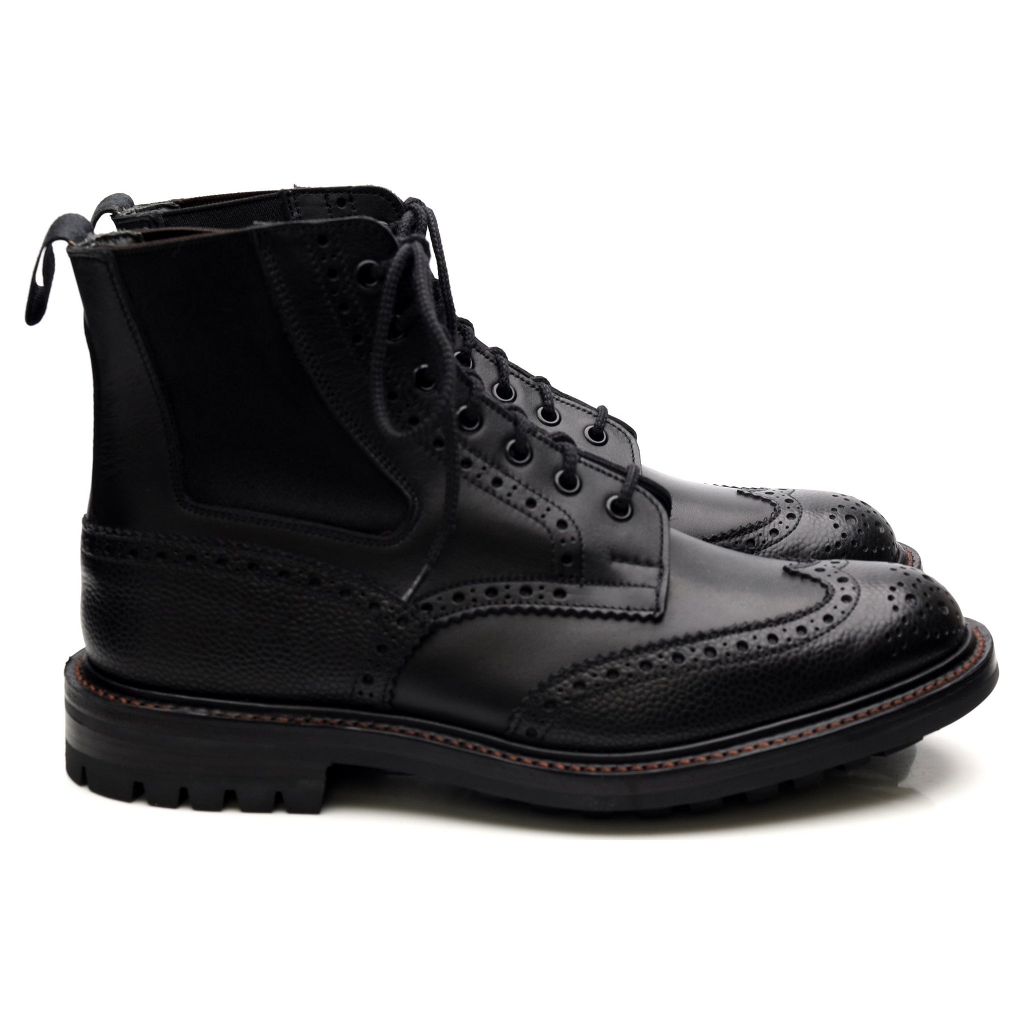 Tricker's Ellis boots cuir noir grainé UK 9