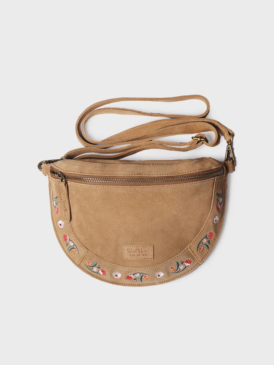 Toni Pons Gualta sac femme croûte cuir brodé