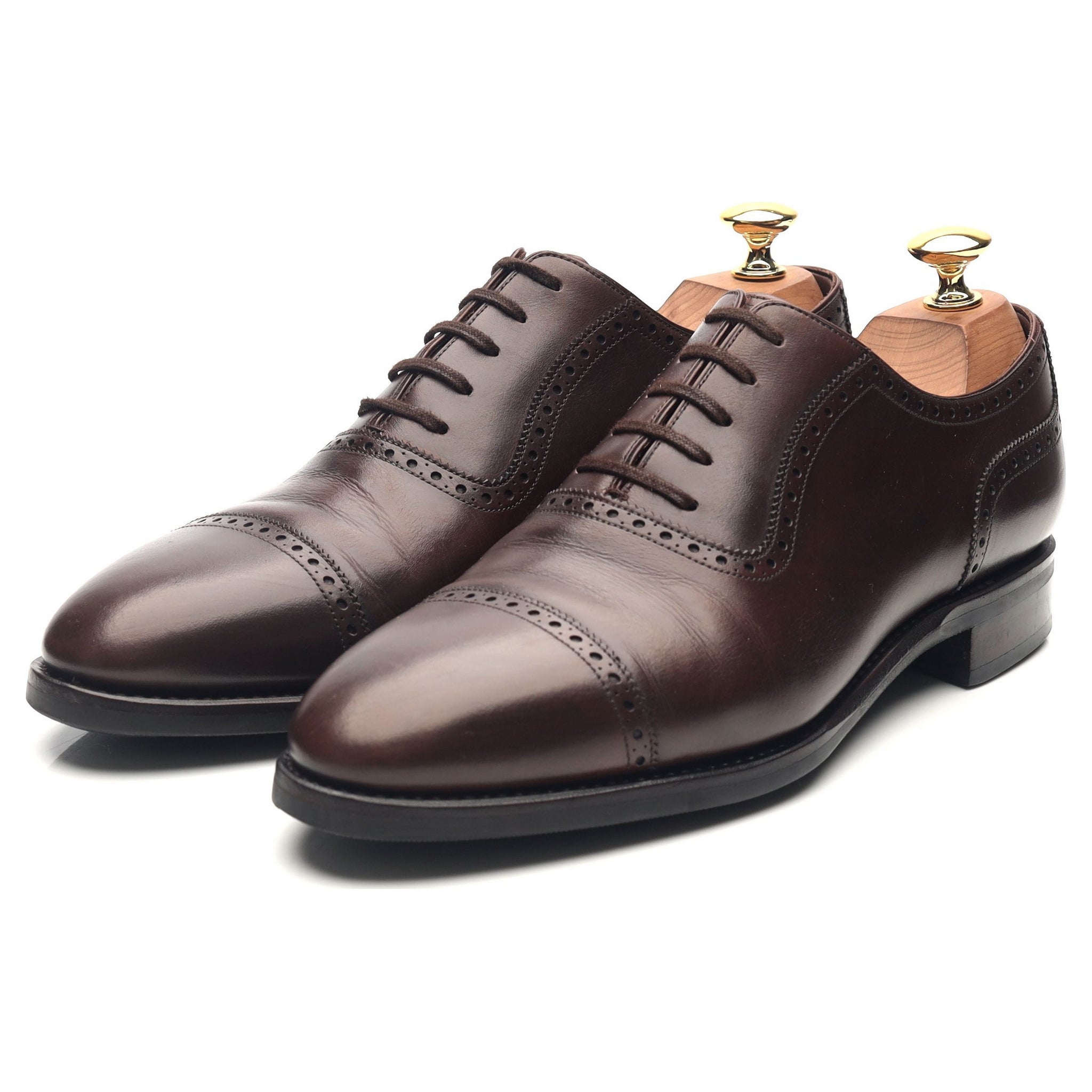 TLB Mallorca Artista oxford cuir marron foncé UK 7