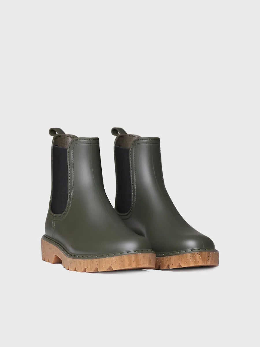 Toni Pons Cali botte pluie femme kaki mate