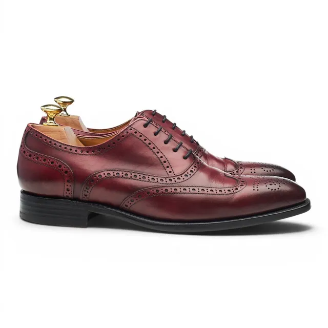 Berwick 2810 richelieu cuir bordeaux pointure UK 7