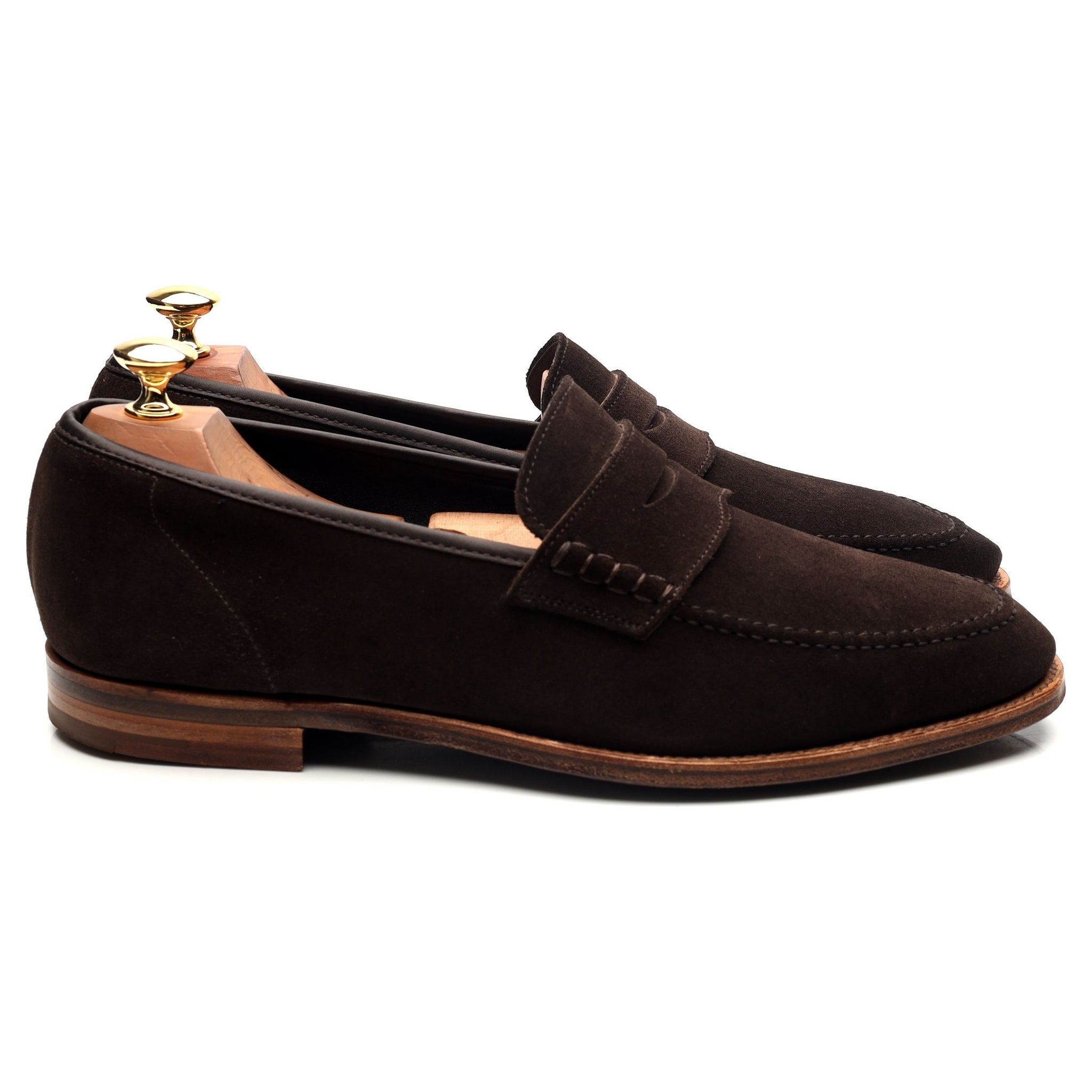 Crockett & Jones Seaton mocassin daim marron pointure 43