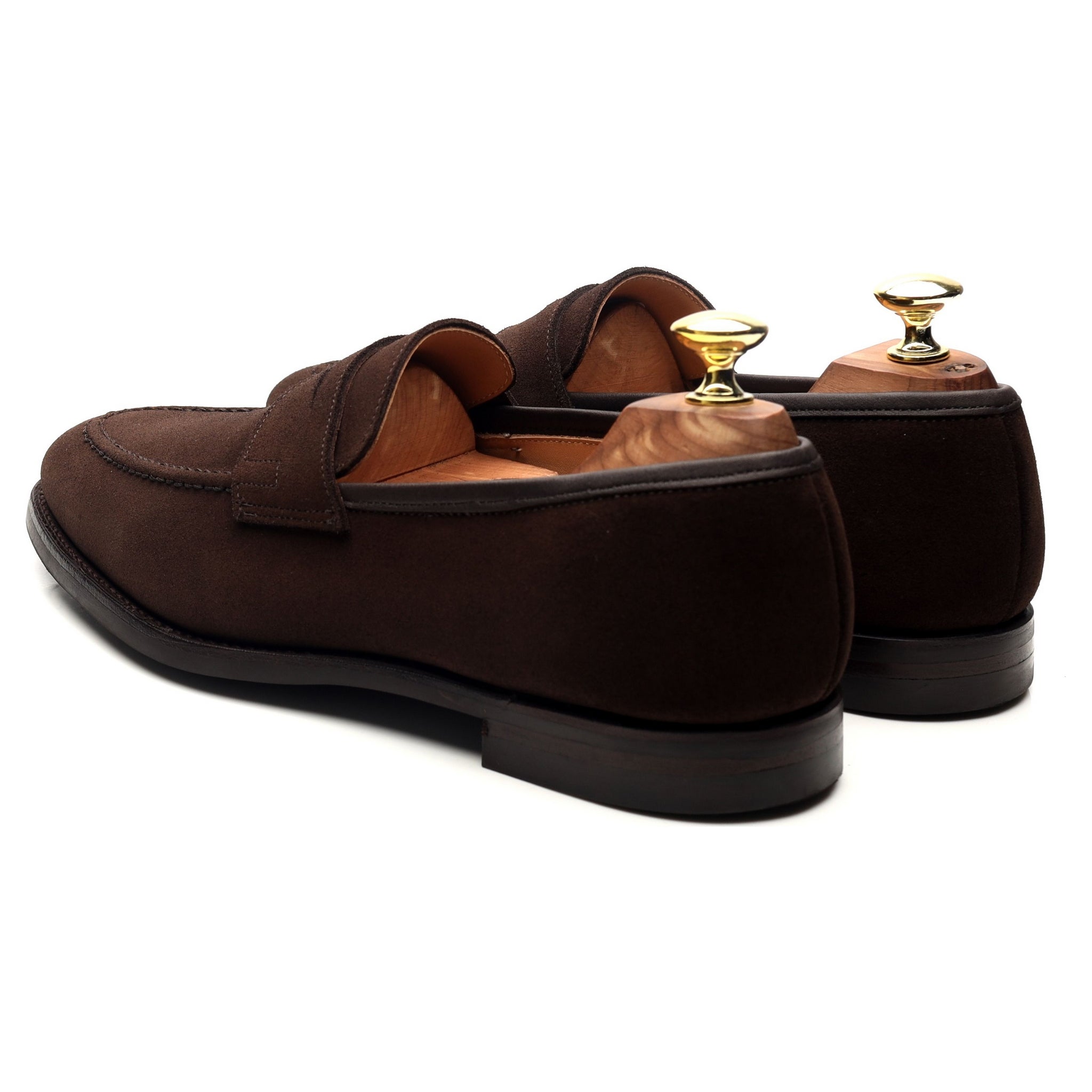 Crockett & Jones Sydney mocassins daim marron foncé UK 7