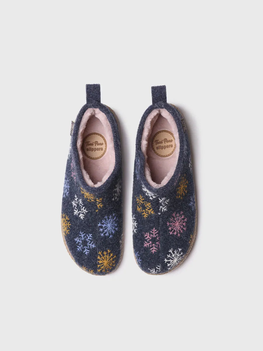 Toni Pons DUNA-CP chaussons femme feutre marine