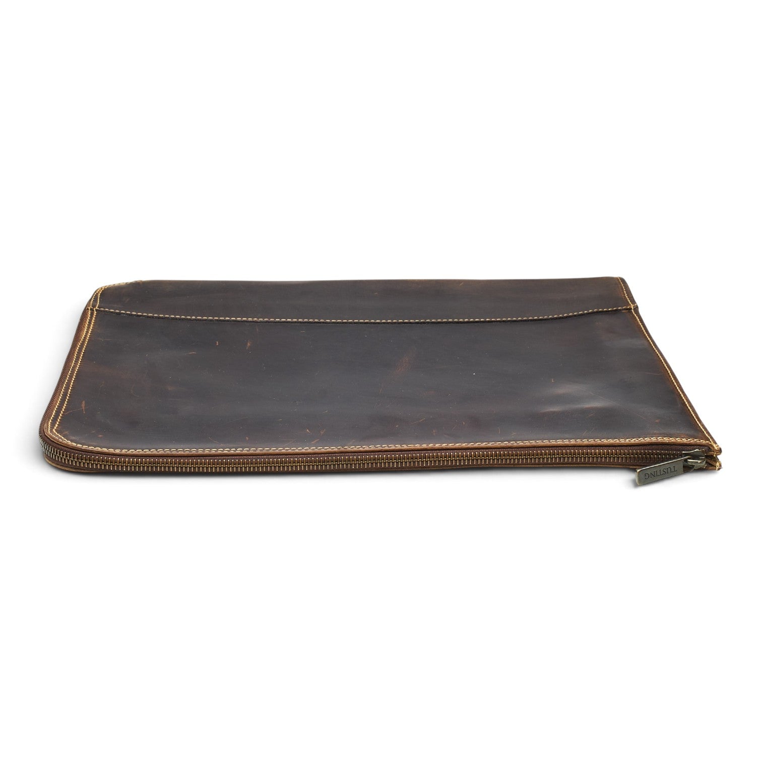 Tusting porte-documents cuir marron ordinateur 15 pouces