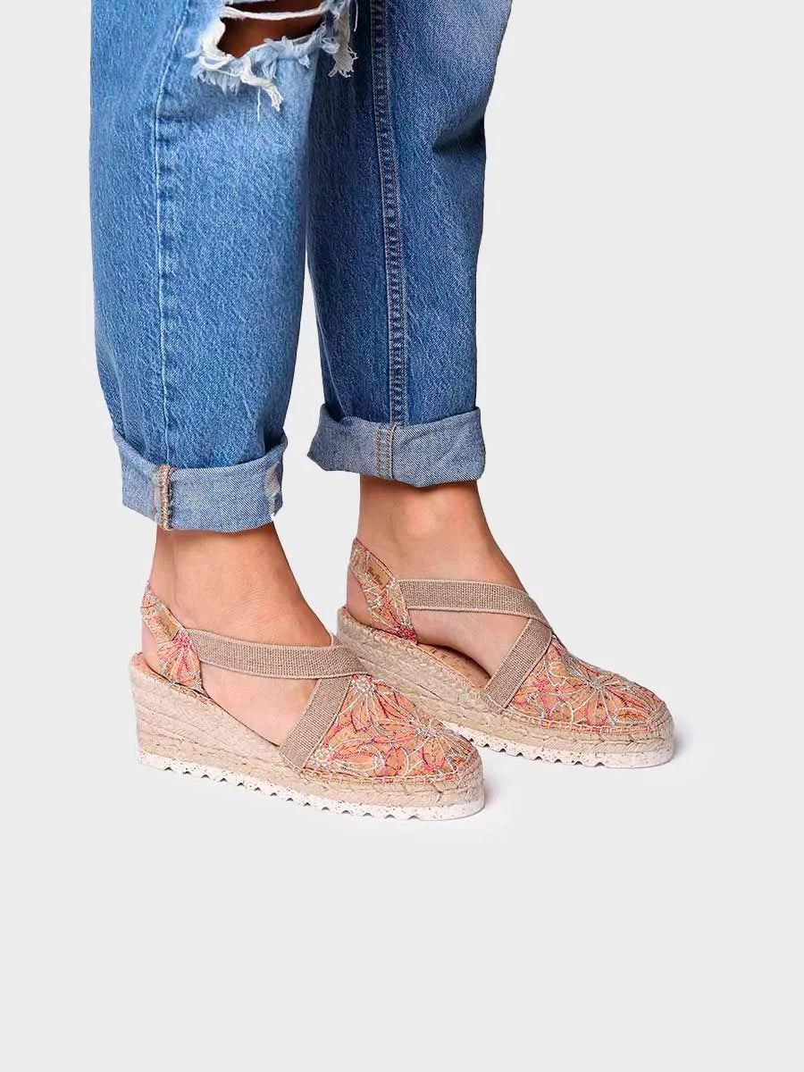 Toni Pons Terra-BI espadrille compensée femme brodée 7 cm