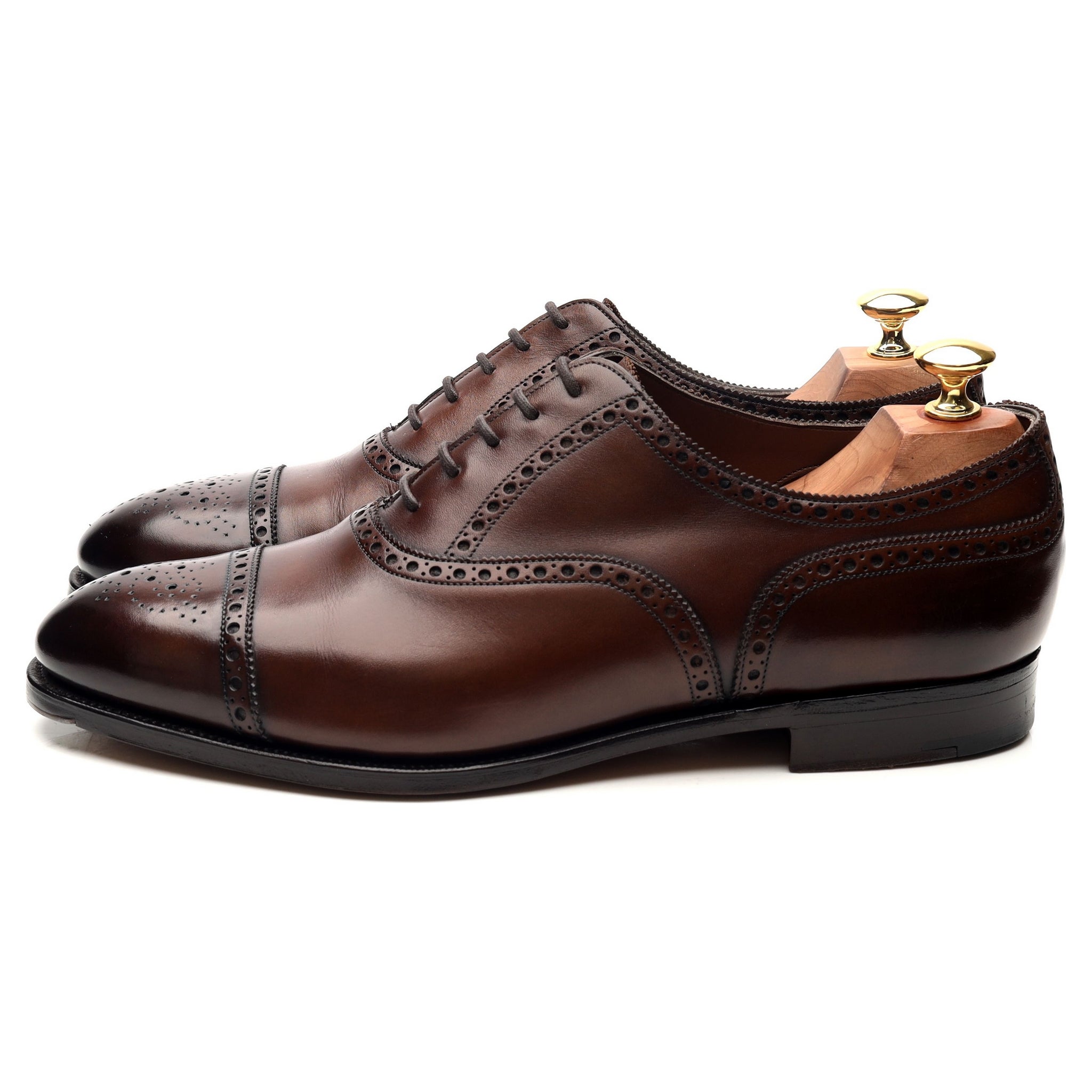 Edward Green Cadogan oxford cuir marron UK 9