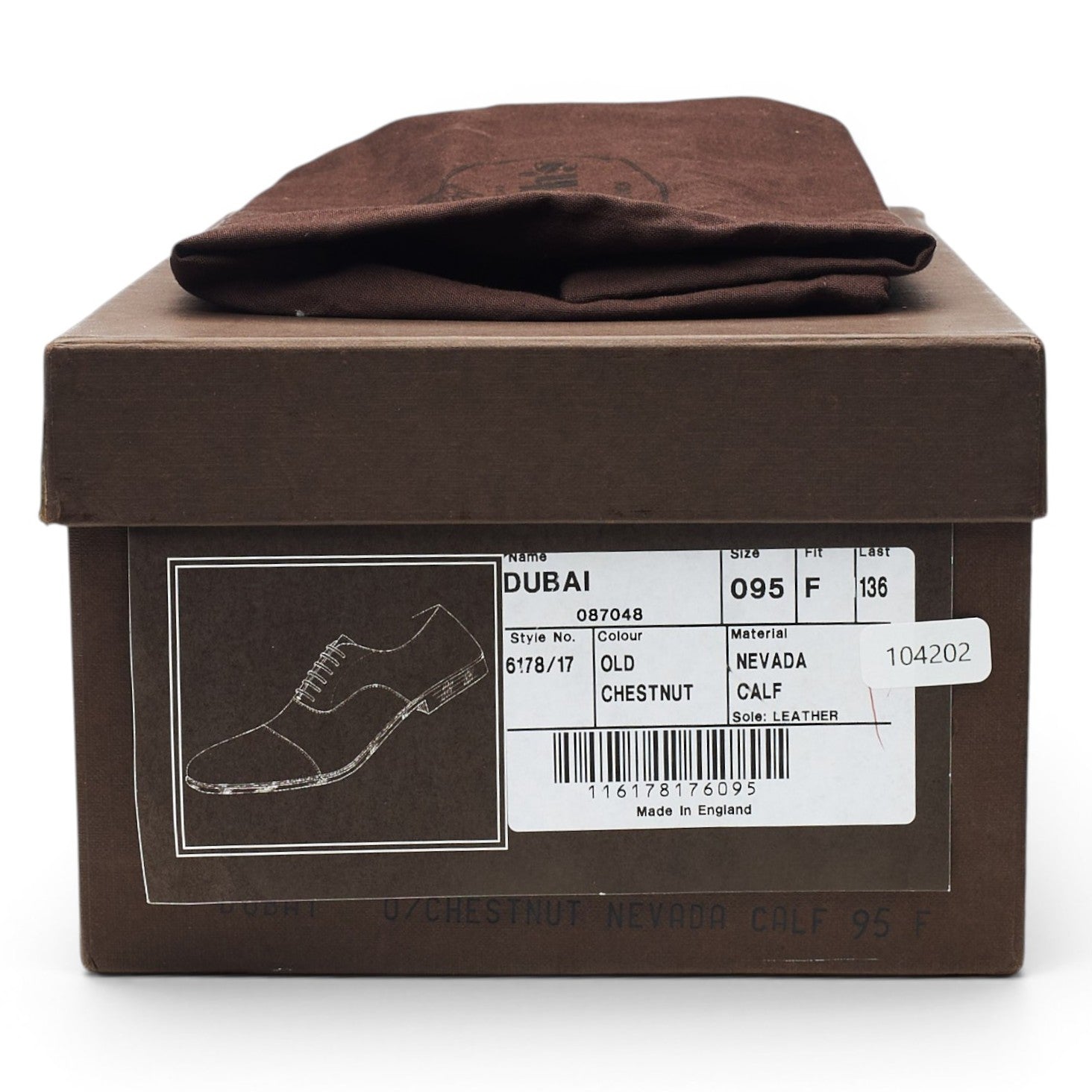 Church's Dubai Richelieu marron cuir pointure UK 9.5