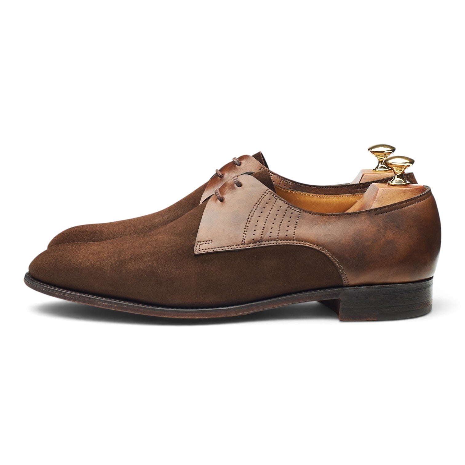 John Lobb Hallaton derby daim marron UK 9 EE