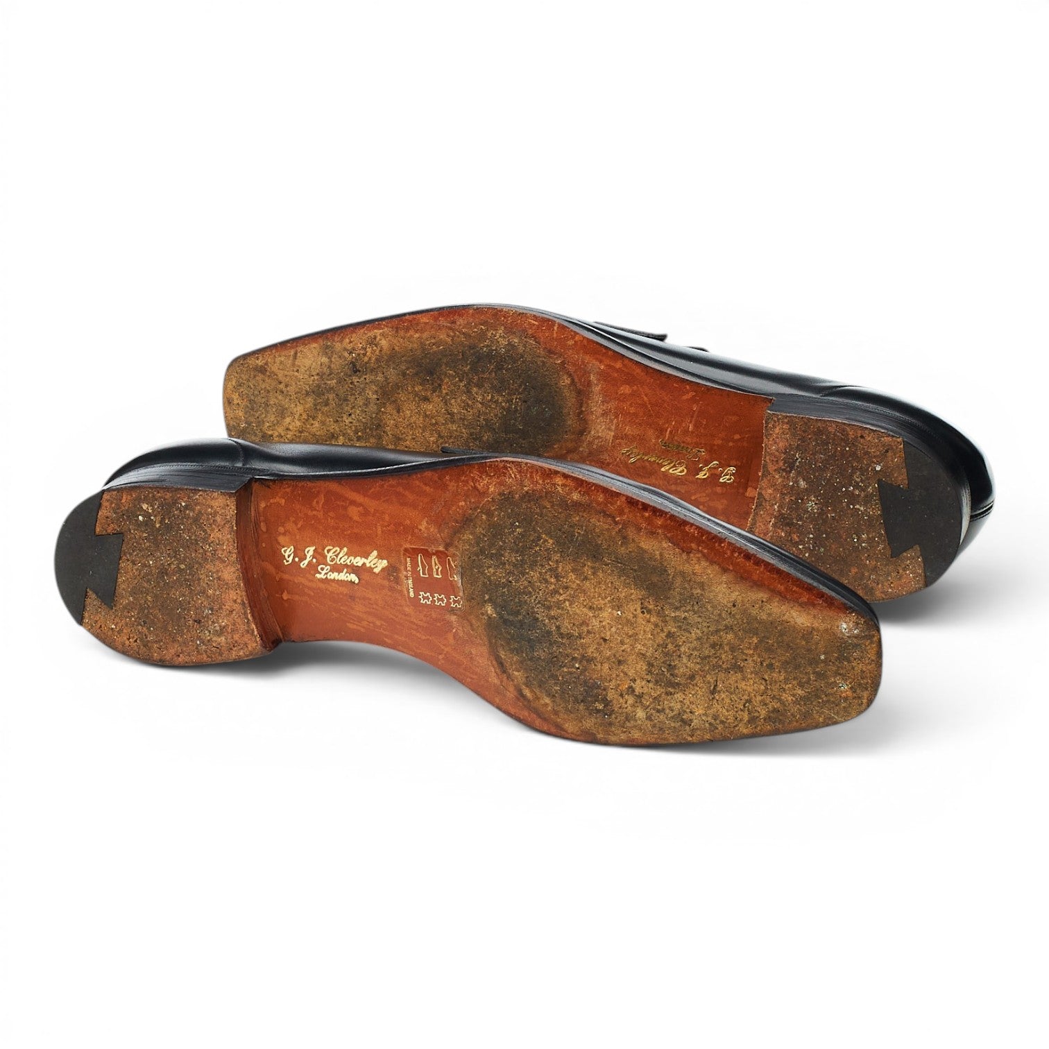George Cleverley George mocassins cuir noir UK 7 E