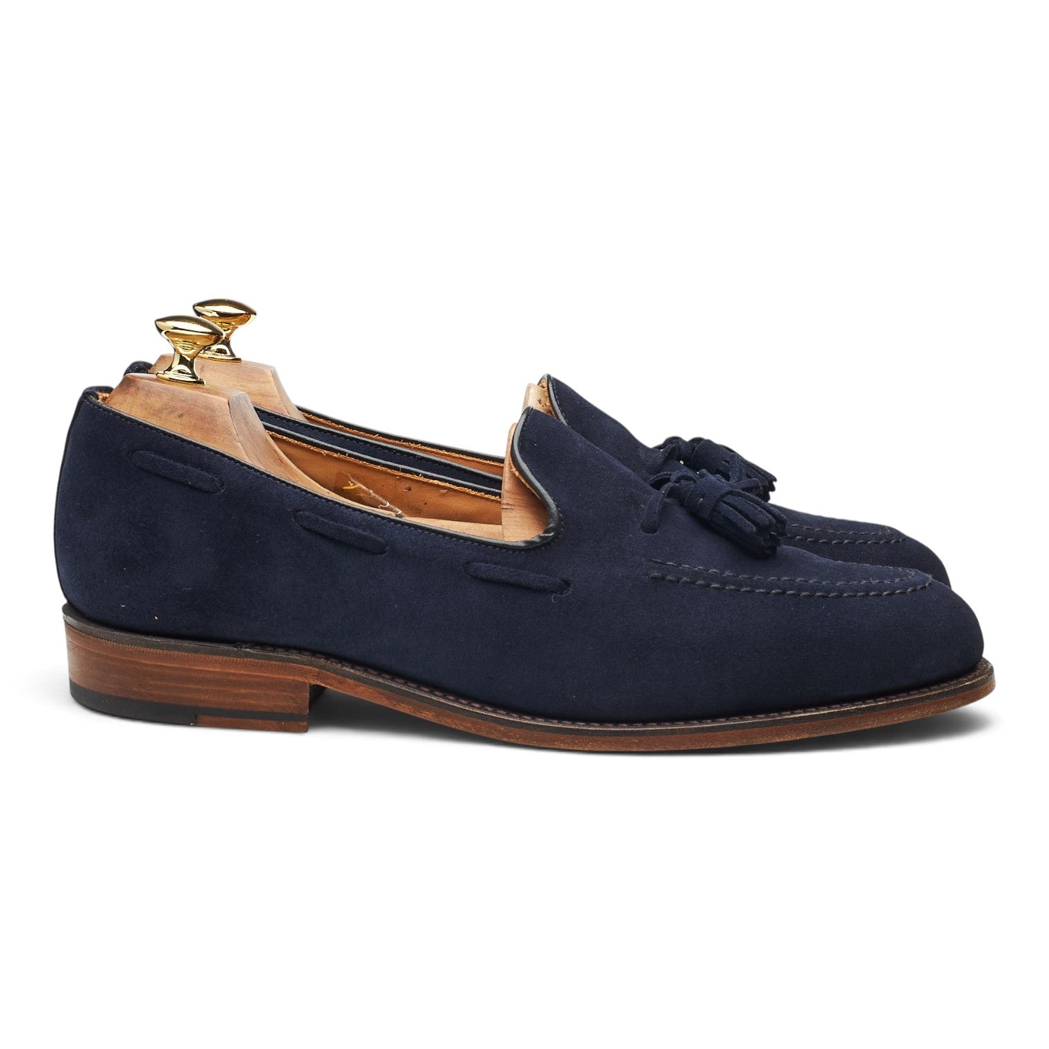 Shipton & Heneage Finchley mocassins daim bleu UK 10.5