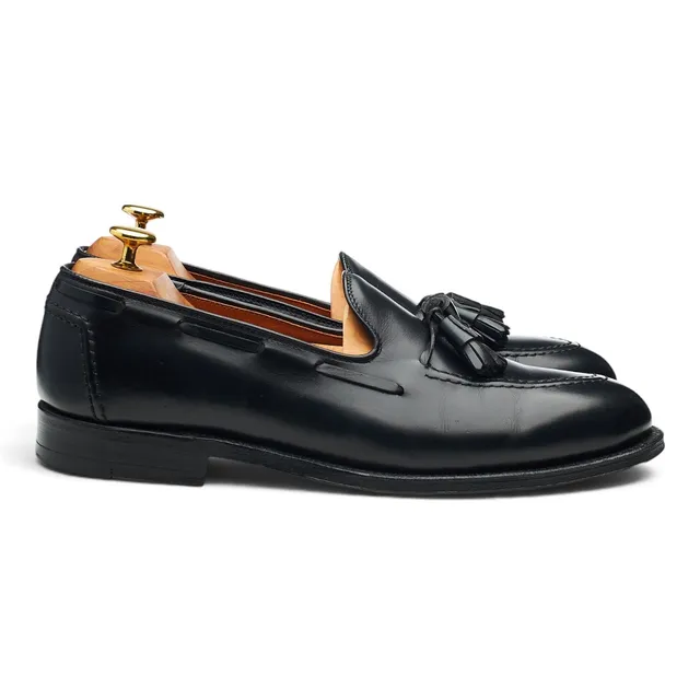 Brooks Brothers 06609 mocassins homme cuir noir UK 8.5