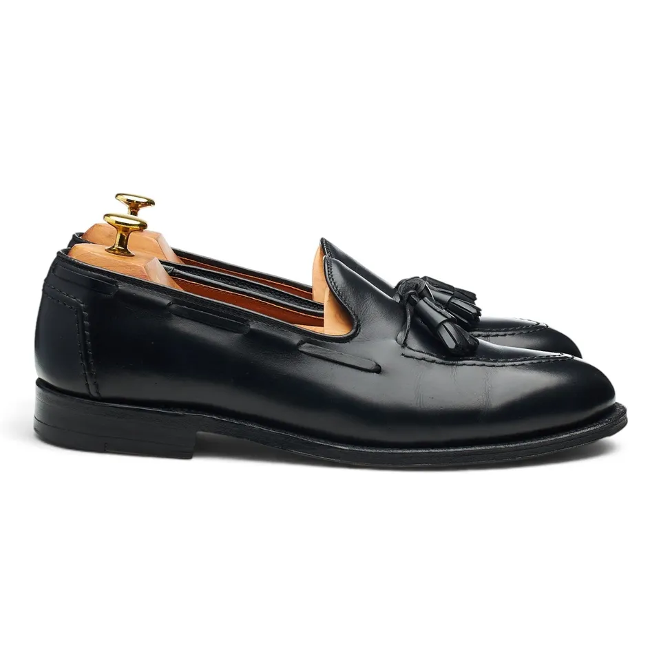 Brooks Brothers 06609 mocassins homme cuir noir UK 8.5