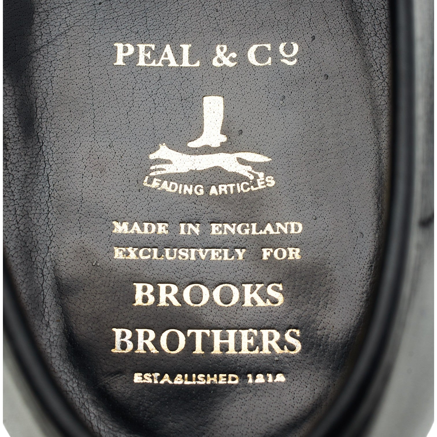 Peal & Co mocassin cuir noir pointure UK 10.5