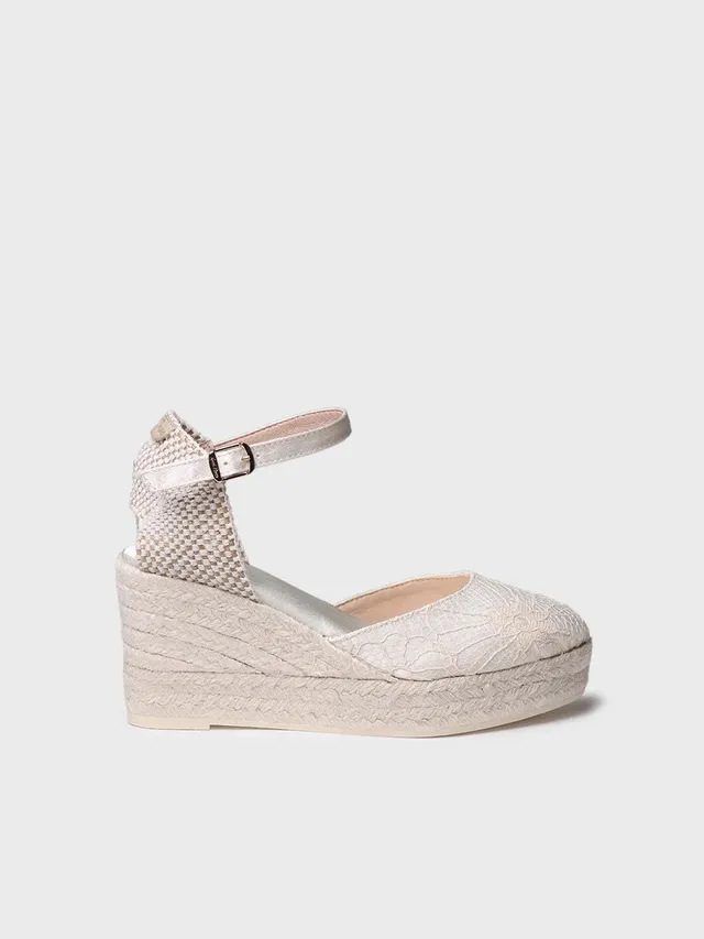 Toni Pons Orquidia espadrille mariée satin 7,5 cm