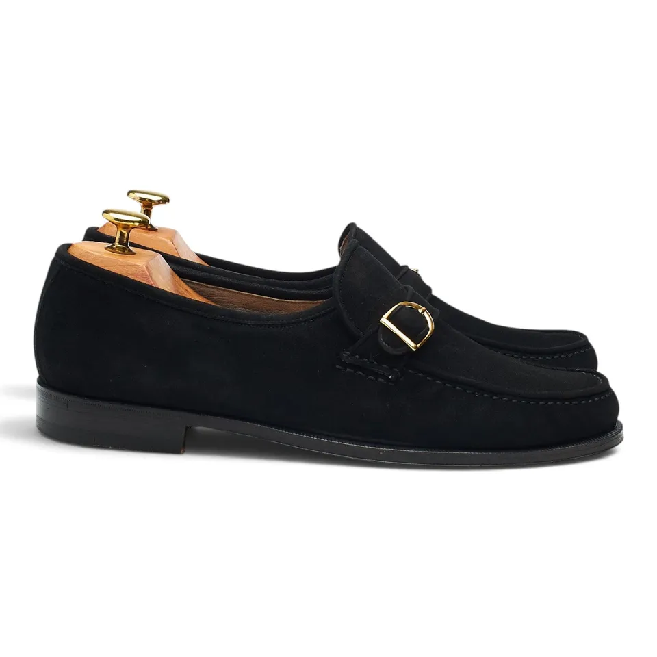 Church's Caserta mocassins daim noir boucle UK 8