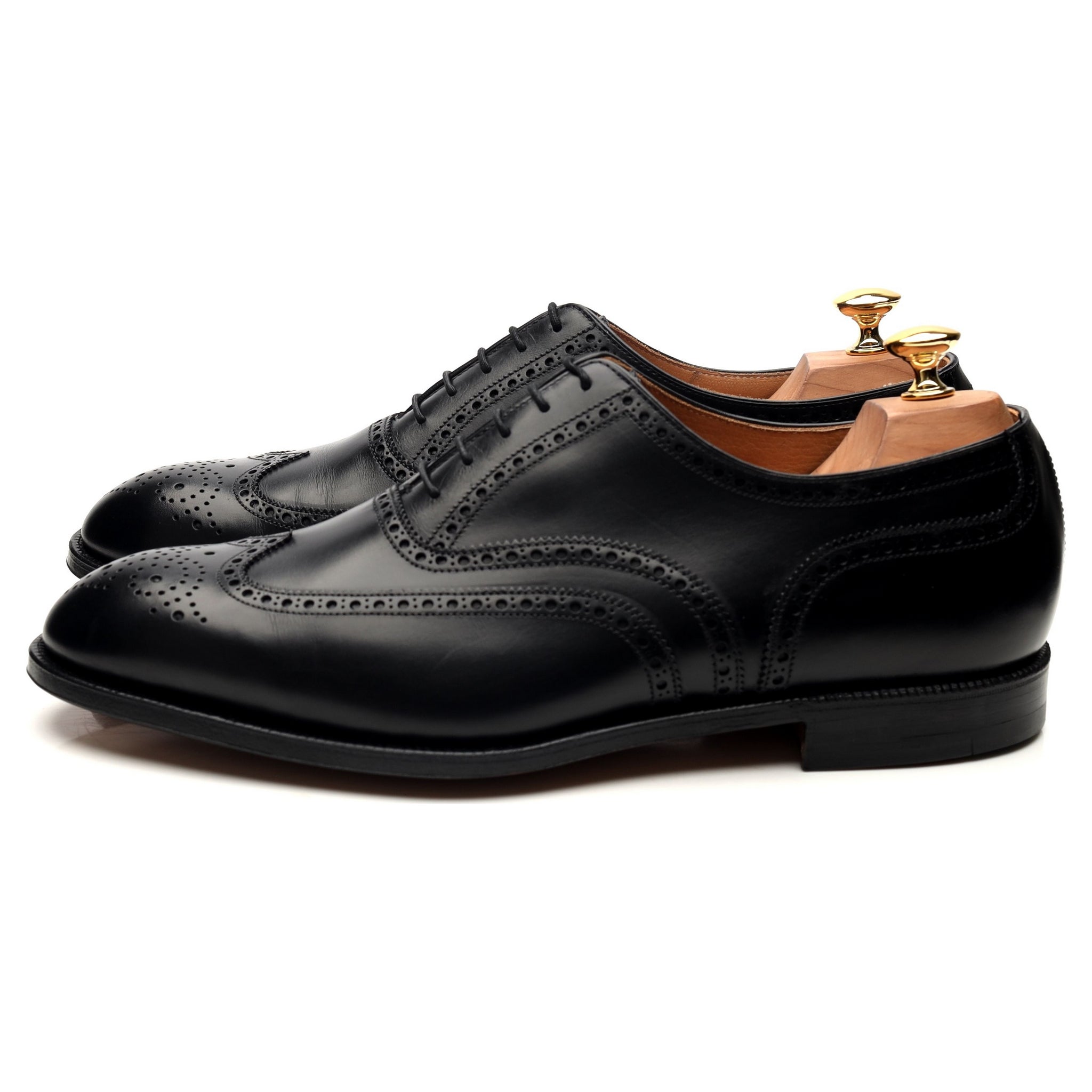 Henry Maxwell oxford brogue cuir noir pointure UK 10.5