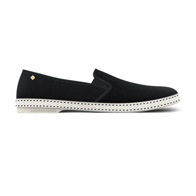 Rivieras Classic Toile Noir espadrilles coton