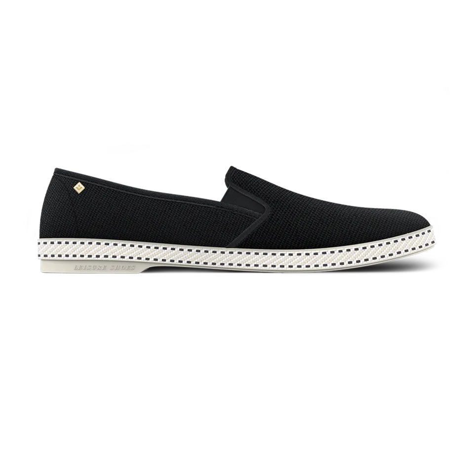Rivieras Classic Toile Noir espadrilles coton