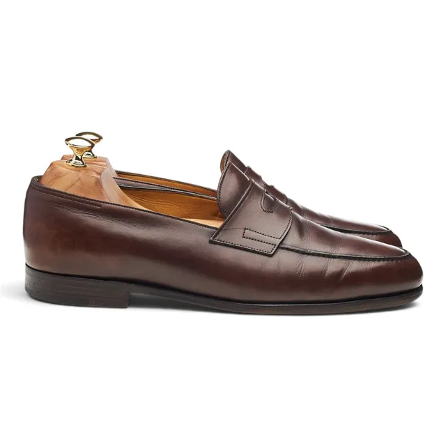 John Lobb Lopez mocassins cuir marron UK 10.5