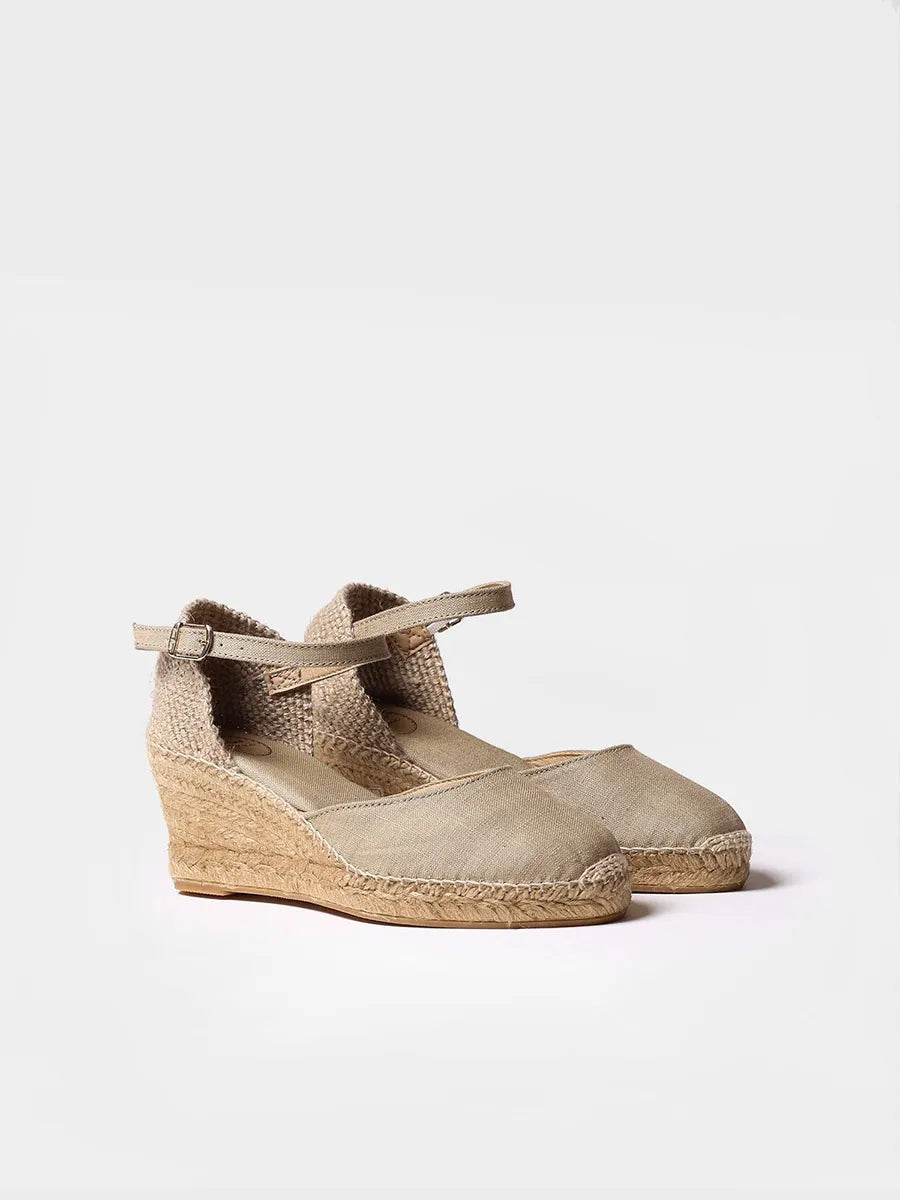 Toni Pons Caldes espadrilles compensées boucle talon 5 cm vegan