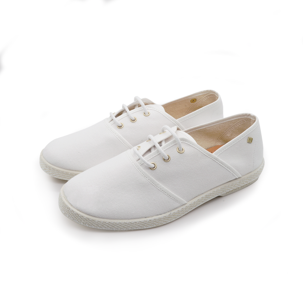 Rivieras Lacets espadrilles blanc toile coton